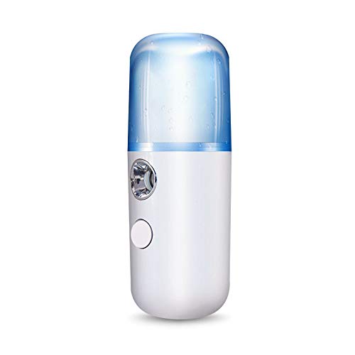 NightCare Mini Nano Mist Sprayer - Portable Handheld Facial Steamer & Moisturizer for Skin Care | Sanitizer for Watches, Phones, Money | Travel-Friendly Beauty Device (Random Color) - Perfect for Home, Office & Travel Skincare Routine