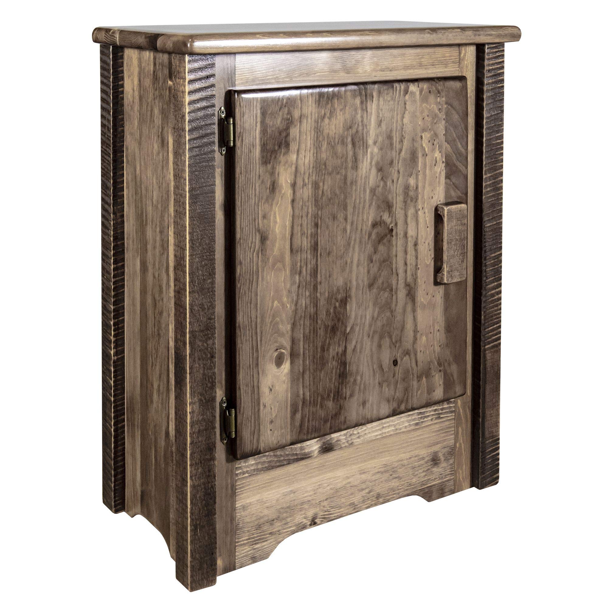 Montana Woodworks Homestead Collection Accent Cabinet - Left Hinged, Stained & Clear Lacquer Finish - Perfect for Living Room, Bedroom, or Entryway Storage