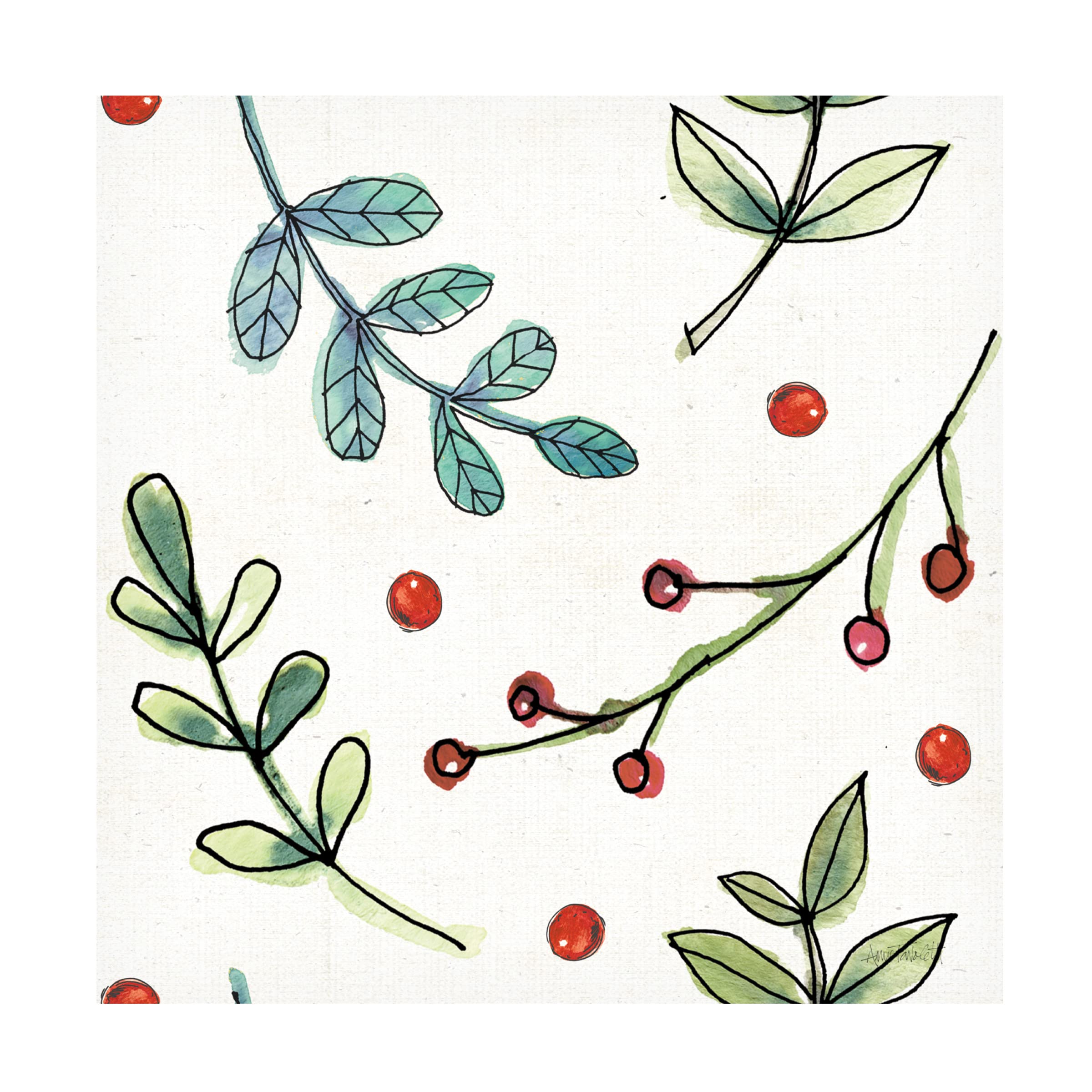Becky Thorns 'Greenhouse II' Canvas Wall Art Print - Botanical Floral Home Decor for Living Room, Bedroom & Office - Premium Trademark Fine Art Collection