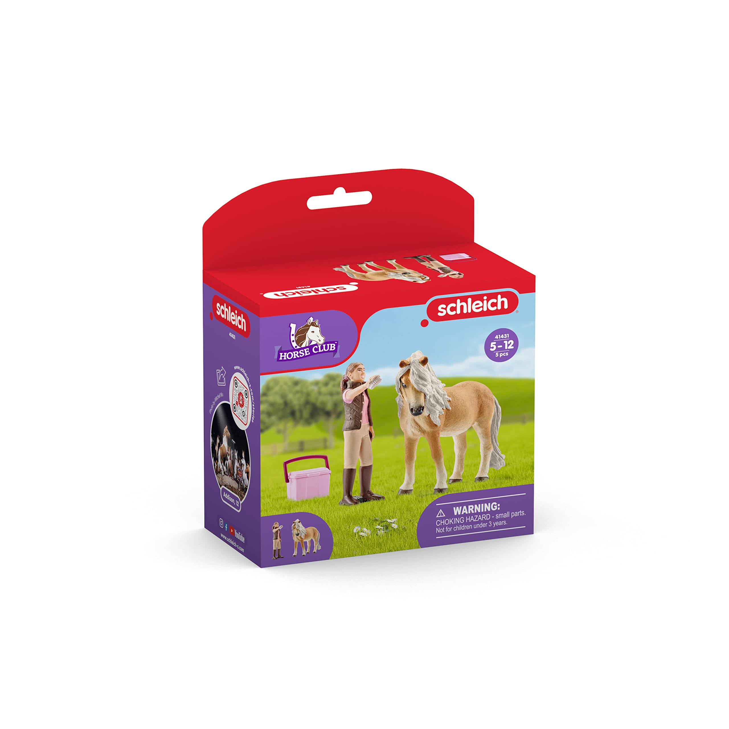 Schleich North America Groom with Icelandic Pony Mare Figure - Realistic Horse Toy for Kids, Collectible Animal Figurine - Perfect for Playtime, Farm Scenes & Educational Activities