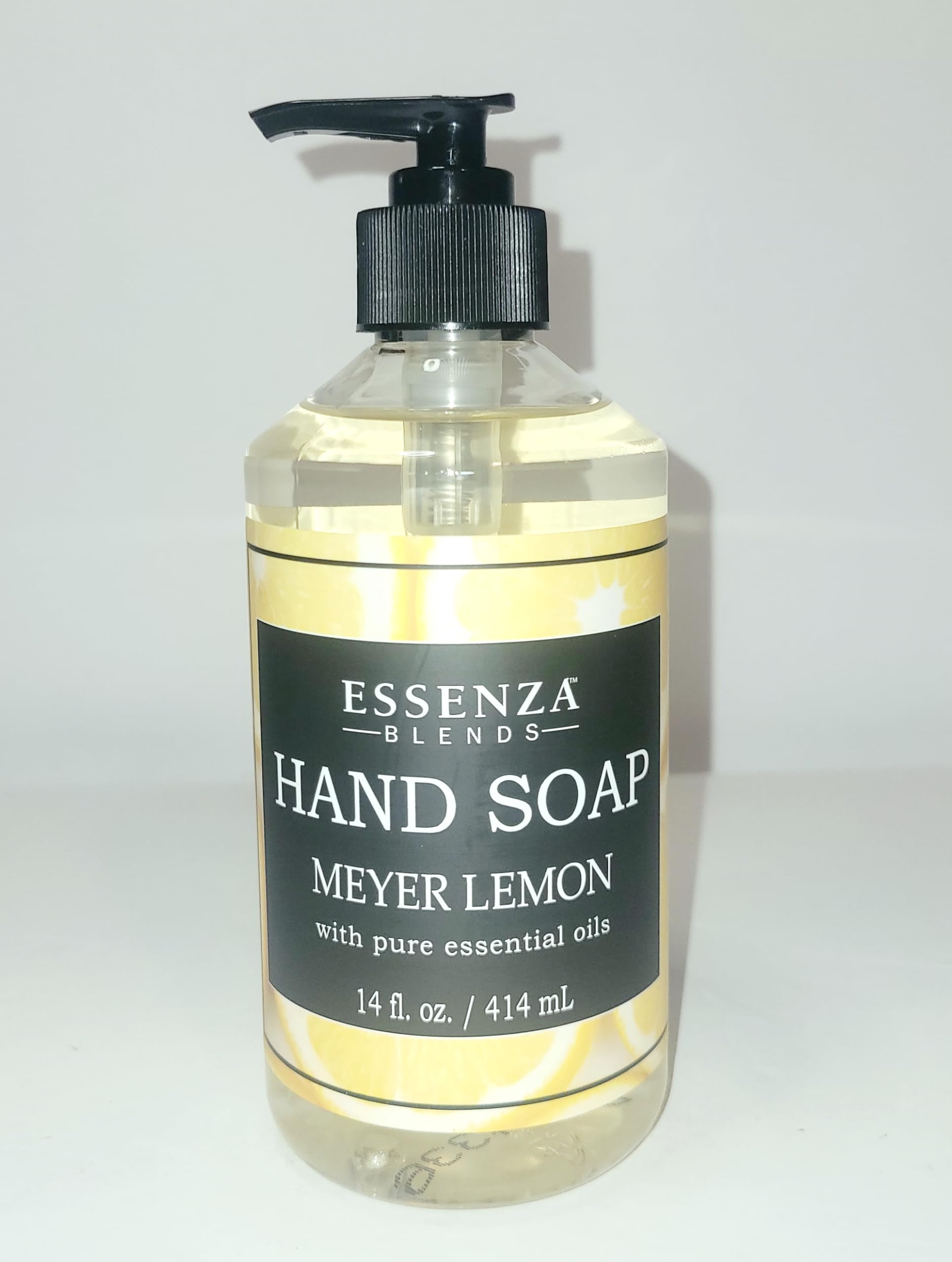 Natural Meyer Lemon Hand Soap with Pure Essential Oils - 3 Pack | Refreshing & Moisturizing for Kitchen, Bathroom & Office Use