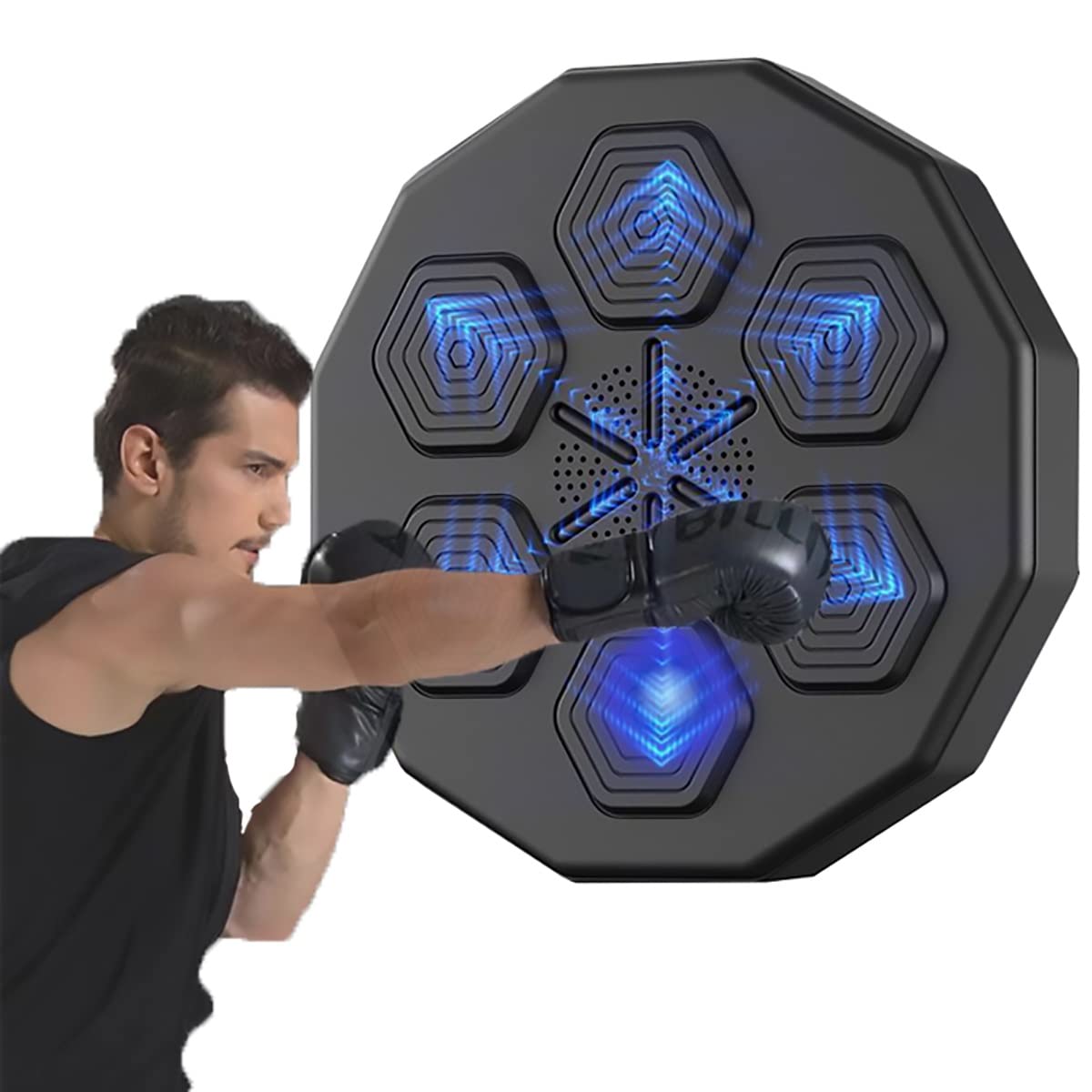 KIWZXKA Electronic Boxing Training Machine - Wall Mounted Punching Pad with Music & Strength Tester | Boxing Equipment for Home Gym, Fitness Training & Fighting Games | Perfect for Boxing Practice, Stress Relief & Cardio Workouts