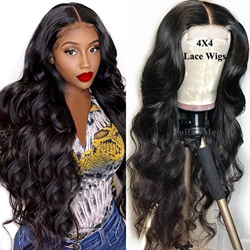 Body Wavy 4X4 Transparent Lace Closure Wigs