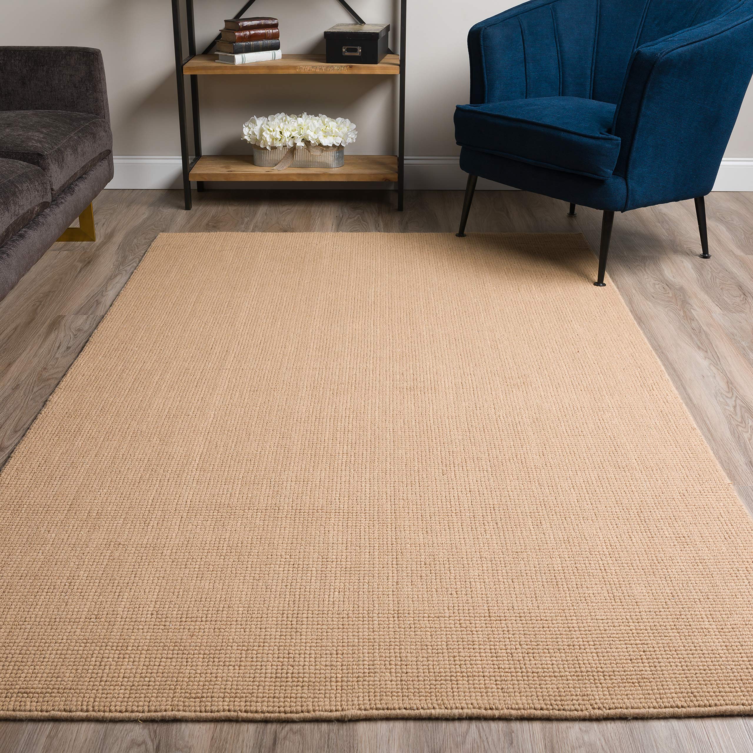 Addison Rugs Jaxon Area Rug 3.5x5.5 Feet, Soft Tan Modern Living Room Rug - Perfect for Bedroom, Dorm, Office & Home Decor