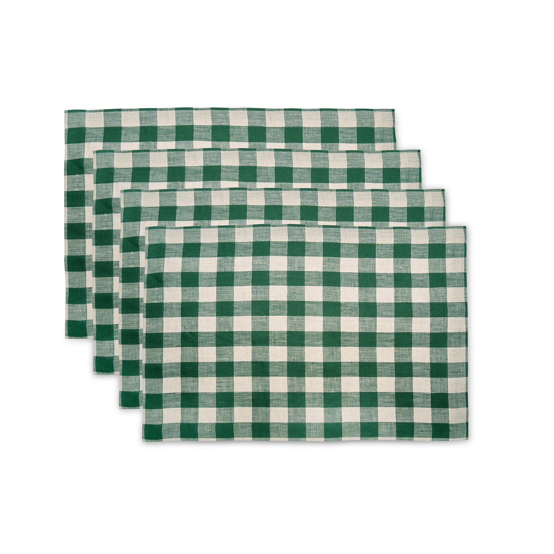 Morgan Check Placemats Set of 4 - Premium Cotton Table Mats for Dining, Kitchen & Holiday Decor - Washable & Durable Place Settings for Everyday Use & Special Occasions