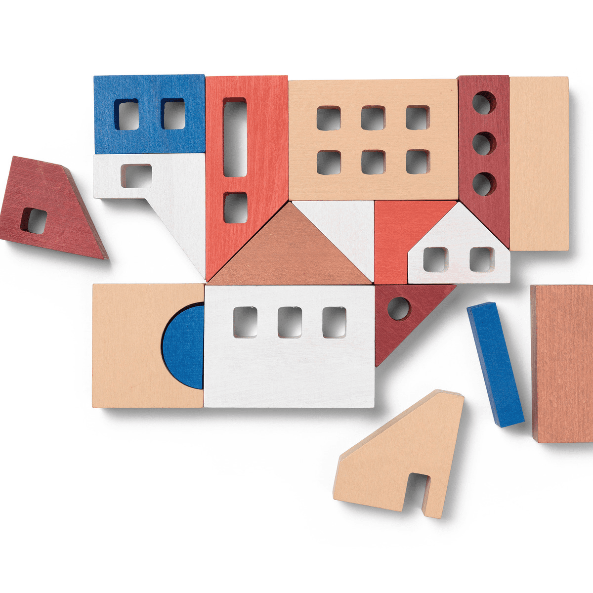 FERM LIVING Little Architect Blocks - Creative Wooden Building Toy for Kids | STEM Learning & Pretend Play | Perfect for Home, Classroom & Playroom