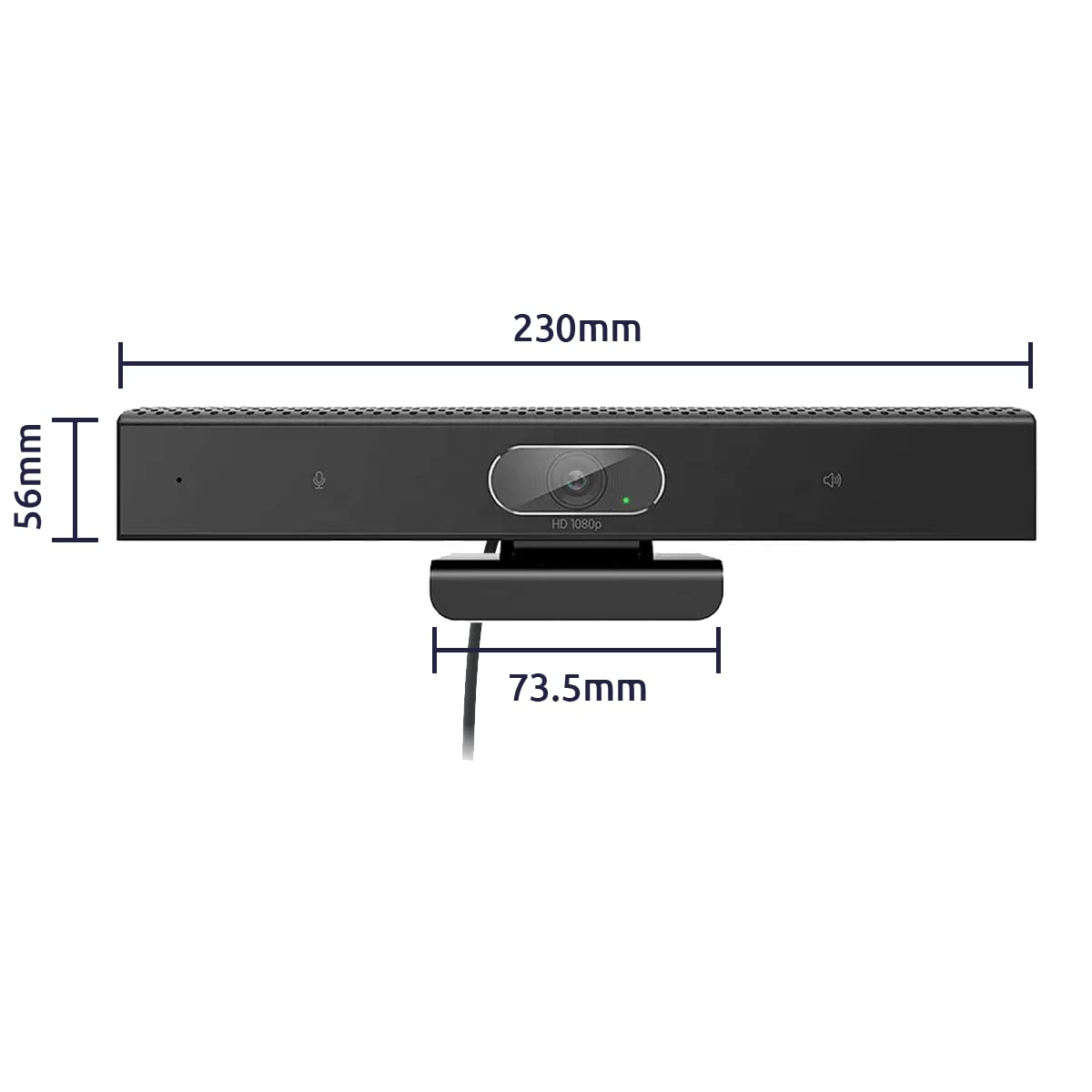 Professional HD 1080p Webcam with Dual Noise Cancelling Mics & Built-in Subwoofer - 120° Wide Angle USB Web Camera for Live Streaming (USB-A/USB-C) - Compatible with Zoom, Teams, Webex - Perfect for Remote Work, Online Classes & Video Conferencing on PC, Mac & Laptop