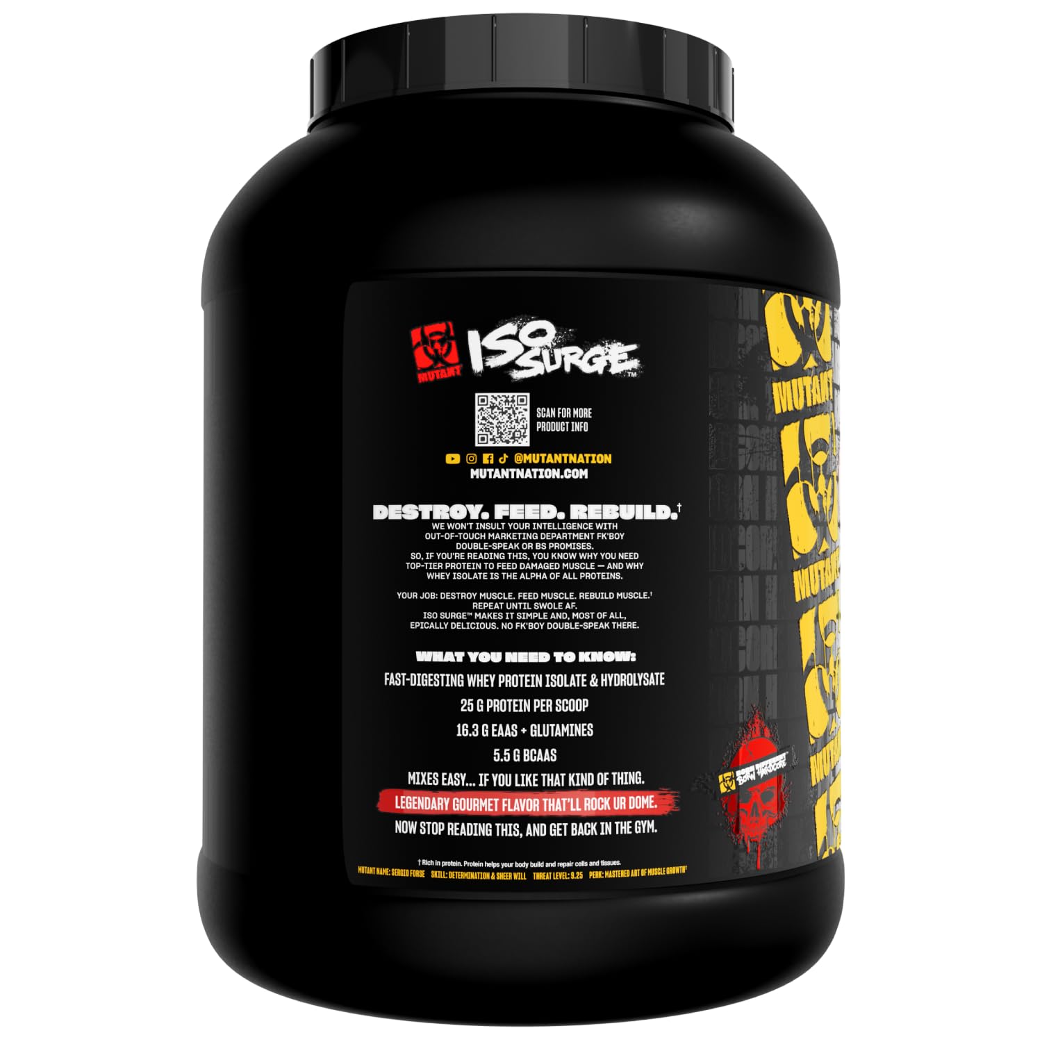 Mutant ISO Surge Whey Protein Isolate Powder - Fast Muscle Recovery & Growth, 5 lb Strawberry Milkshake for Post-Workout, Bulking & Strength Training
