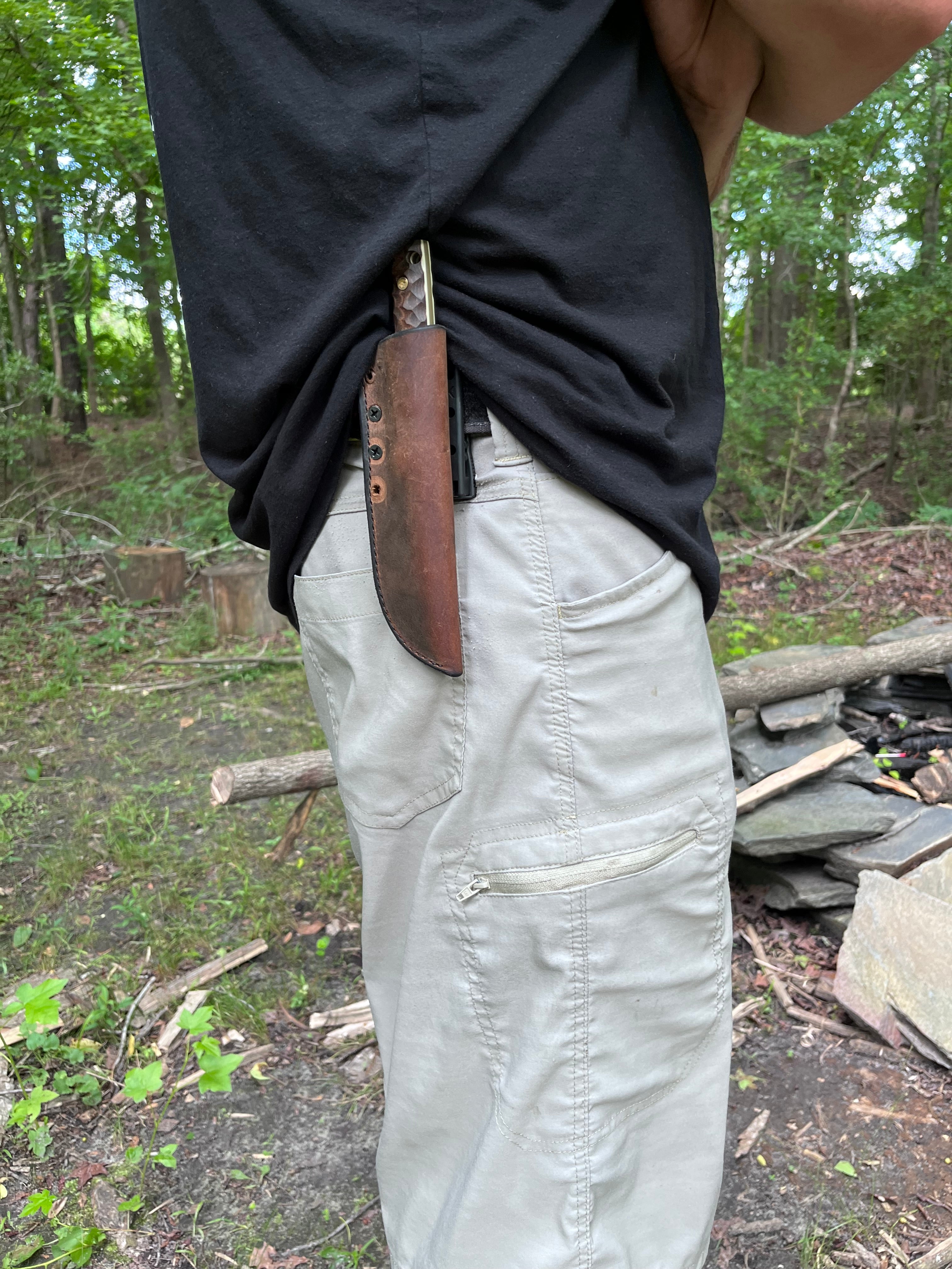 Premium Modular Leather Sheath - Durable & Customizable Knife Holder for Outdoor, Camping & EDC Use