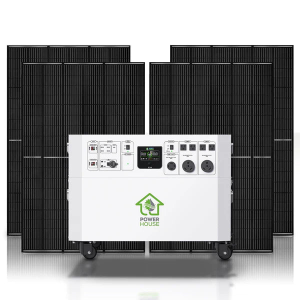 Nature's Generator Powerhouse Gold Plus System - Solar & Wind Powered Generator for Home, RV, Camping & Emergency Backup - Portable Off-Grid Power Solution