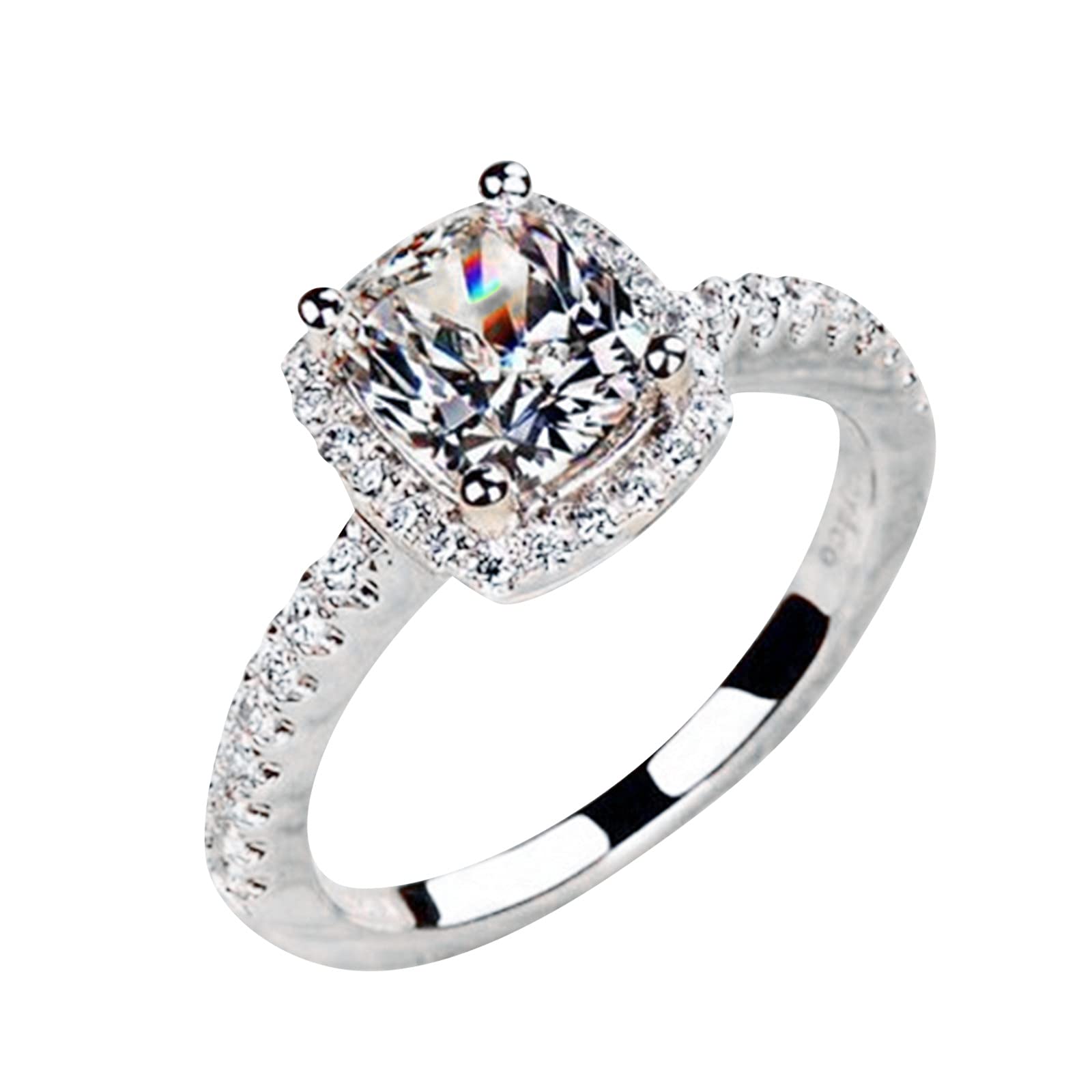 Elegant Zirconia Rings for Women - Trendy Gray Jewelry Gift for Her, Perfect for Weddings, Parties & Everyday Wear