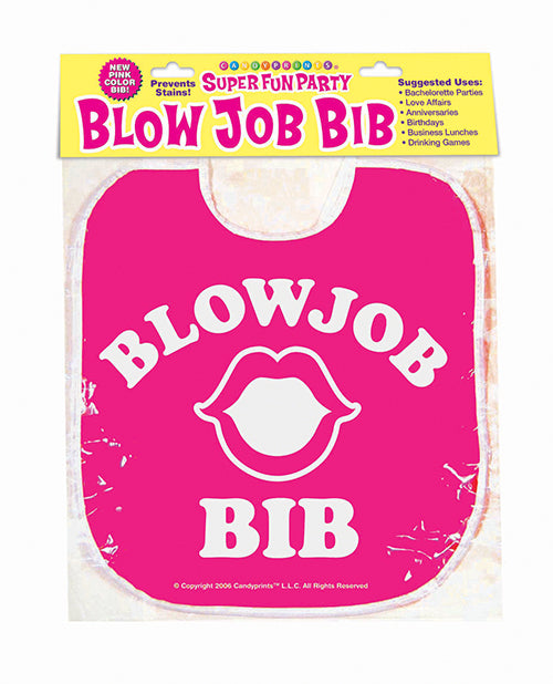 Pink Blow Job Bib - Waterproof & Adjustable Adult Bib for Messy Eating, Oral Sex & Sensual Play - Perfect for Couples, BDSM & Romantic Nights