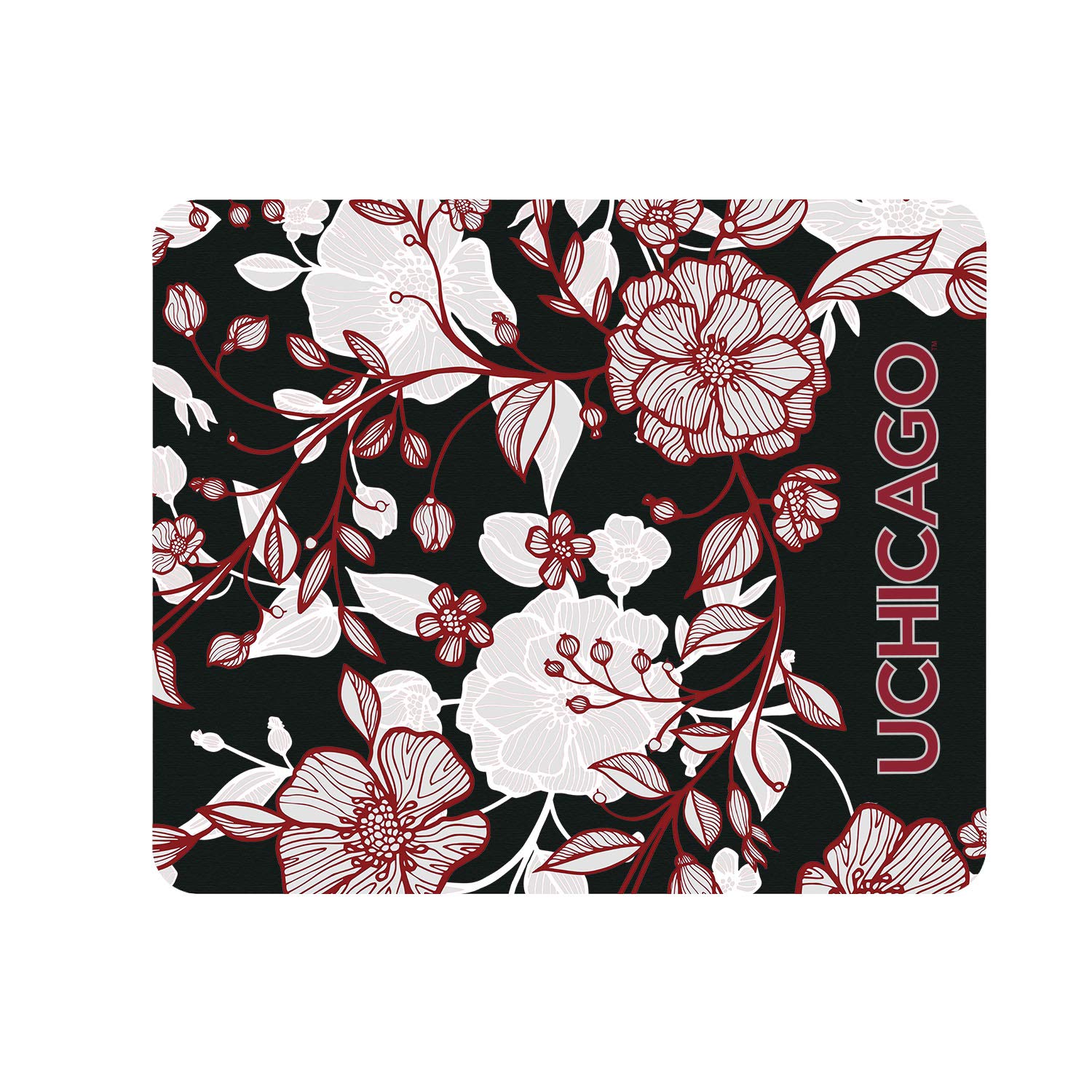 University of Chicago Standard Fabric Mouse Pad - Floral Lace Design Gaming Mouse Mat for PC, Laptop & Office Desk Accessories | Perfect for Work, Gaming & Home Office Setup