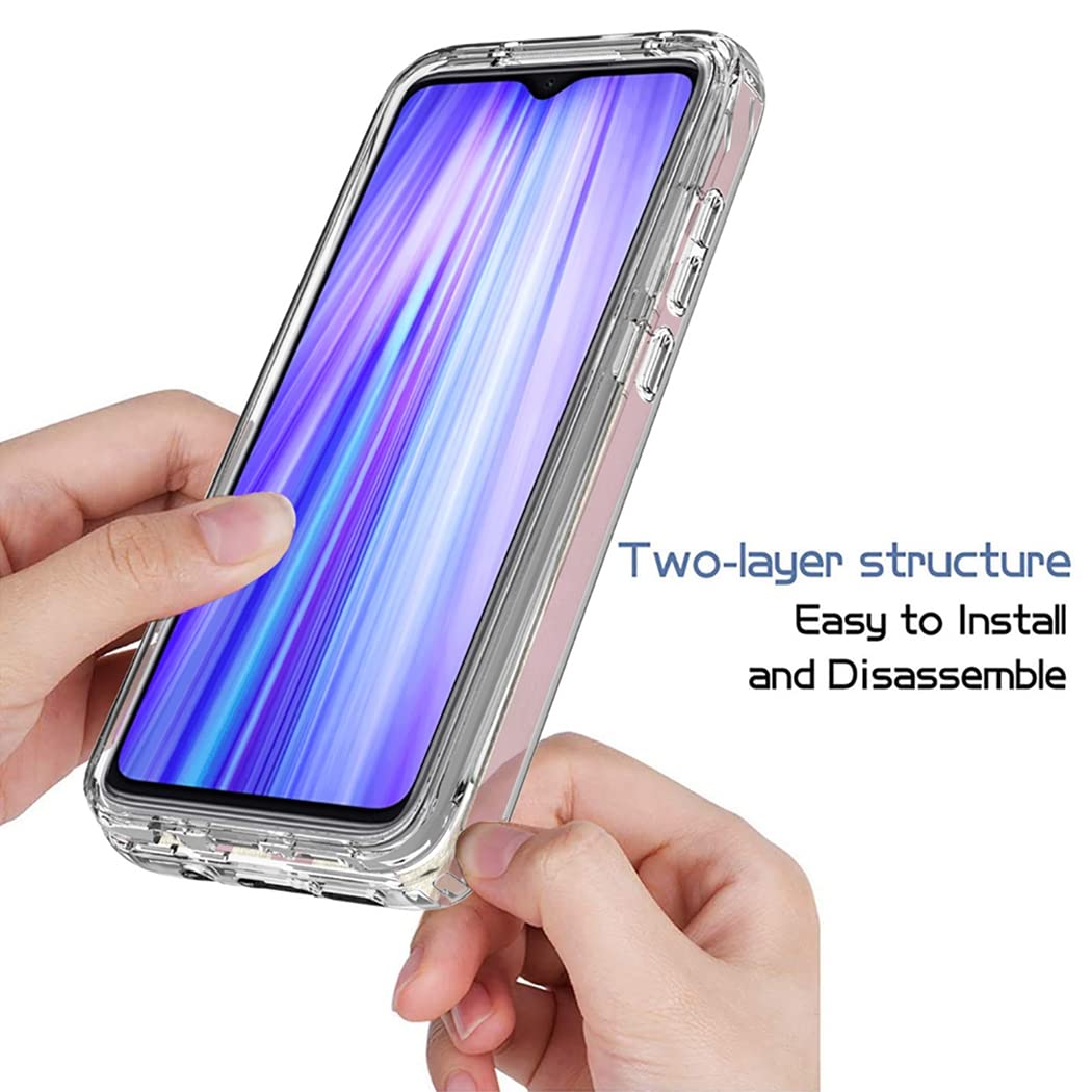 **Redmi Note 8 Pro Phone Case with Tempered Glass Screen Protector - Clear USA Flag Design, Full Body Protective Cover for Xiaomi Redmi Note 8 Pro | Perfect for Daily Use, Travel & Outdoor Activities**