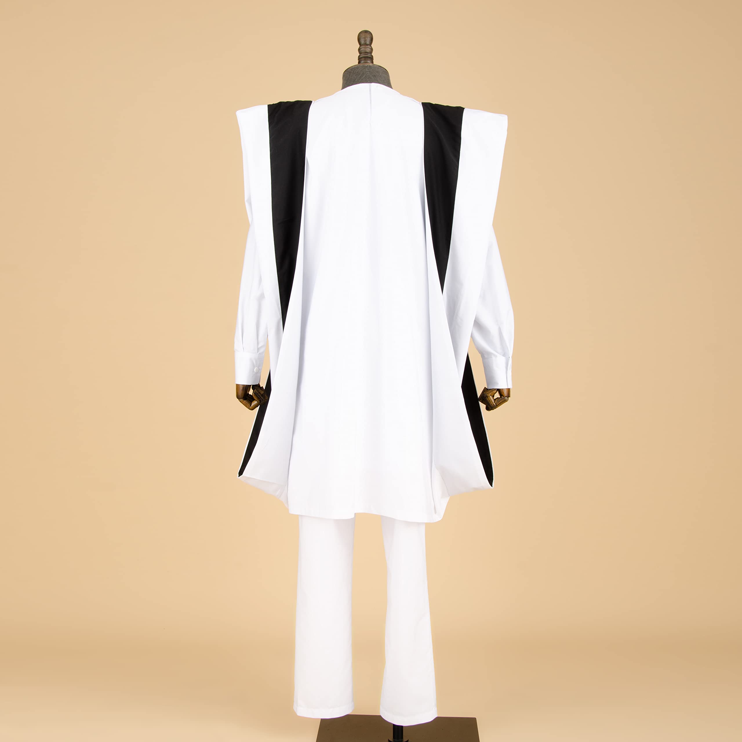 **African Men's Dashiki Embroidery Agbada Robe 3-Piece Set – Plus Size Traditional Outfit with Shirt, Pants & Coat for Weddings, Parties & Cultural Events**