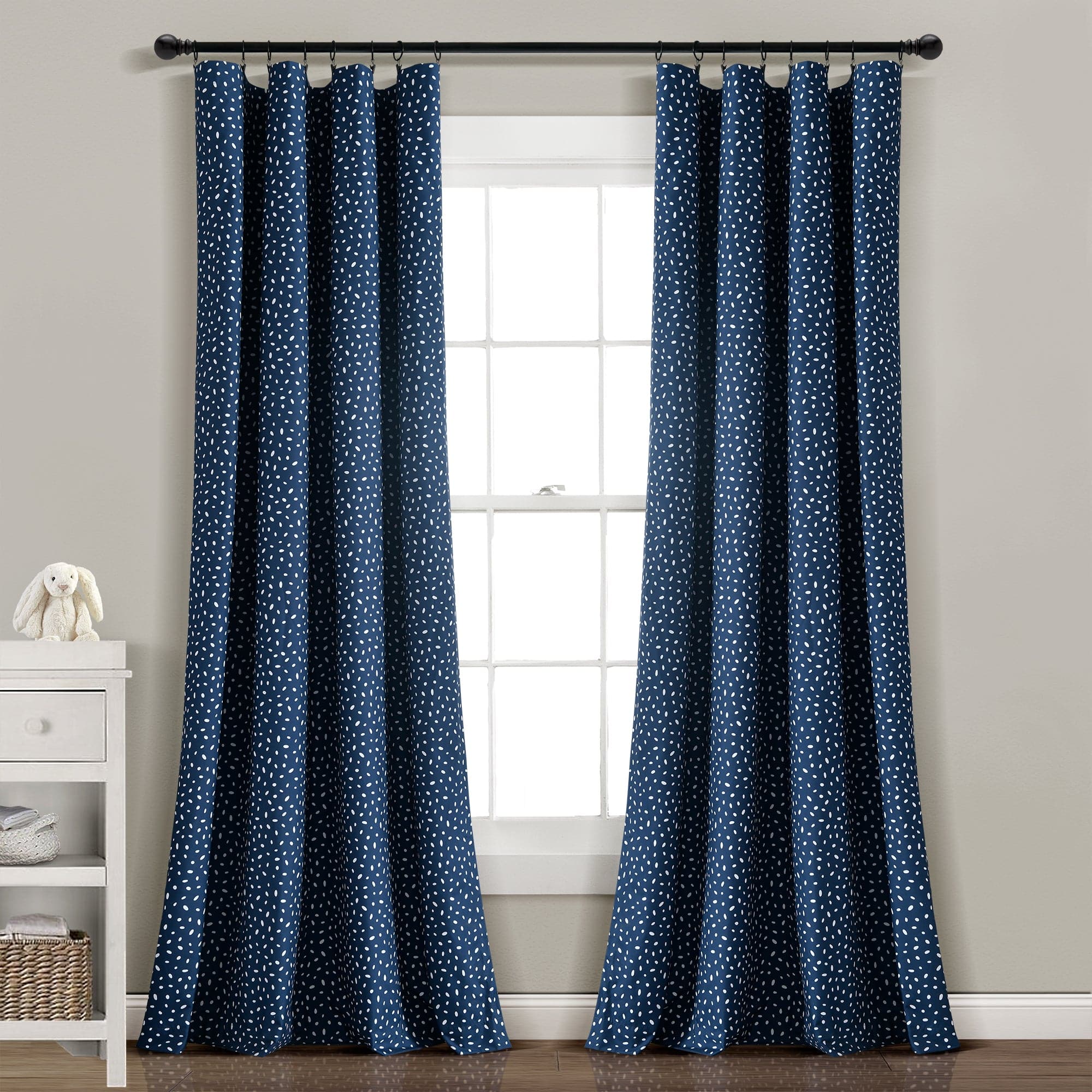 Pixie Fox Geo Blackout Window Curtain Panel - Blackout Curtains for Bedroom, Living Room & Nursery - Light Blocking Thermal Insulated Drapes for Better Sleep & Energy Efficiency