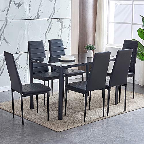 Black Leather Chairs With Table