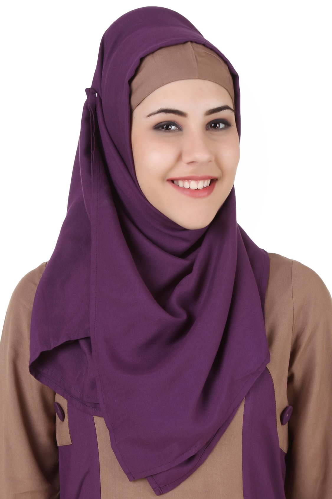 Afreen Khaki Rayon Abaya - Modest Muslim Prayer Dress for Women - Perfect for Prayer, Mosque, and Special Occasions
