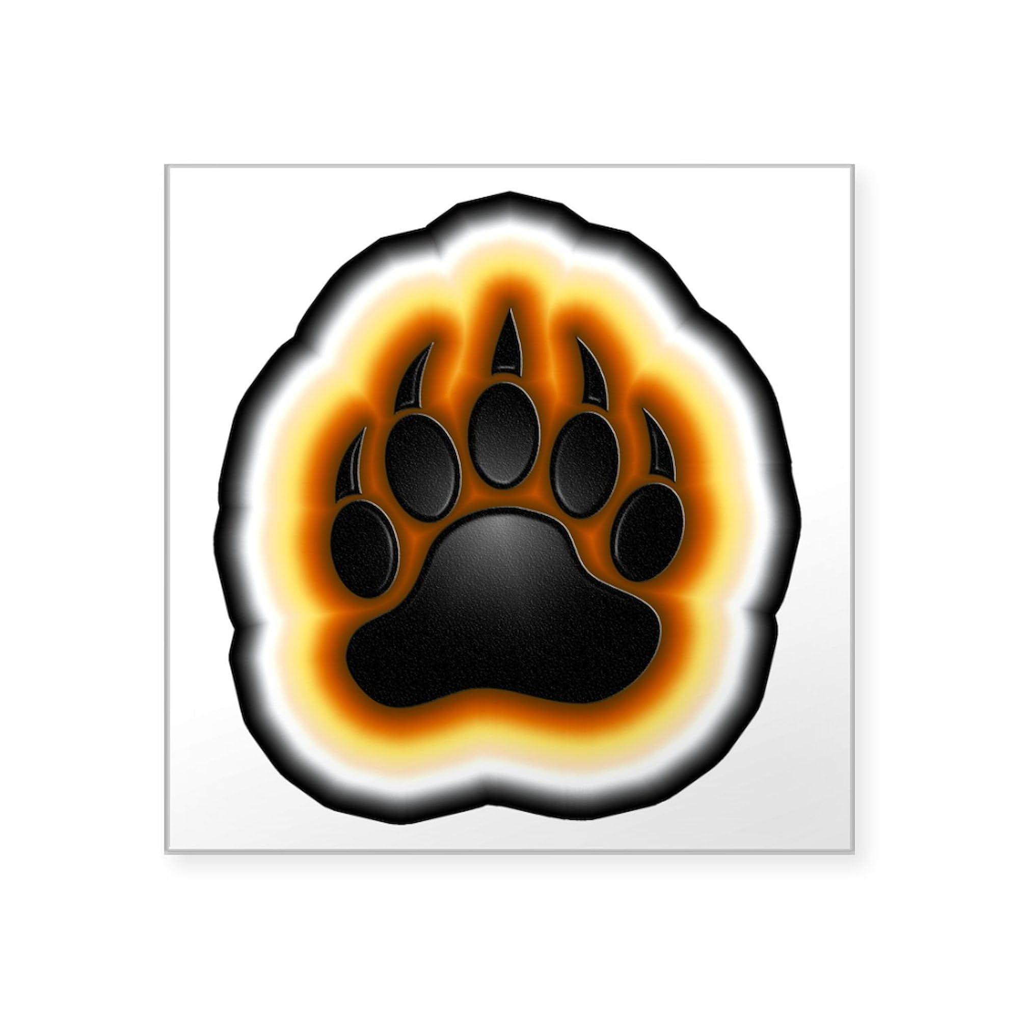 Paw Print Large 3x3 Inch Square Bumper Sticker - Waterproof Vinyl Car Decal for Windows, Laptops & DIY Projects - Perfect for Pet Lovers, Car Enthusiasts & Gift Giving