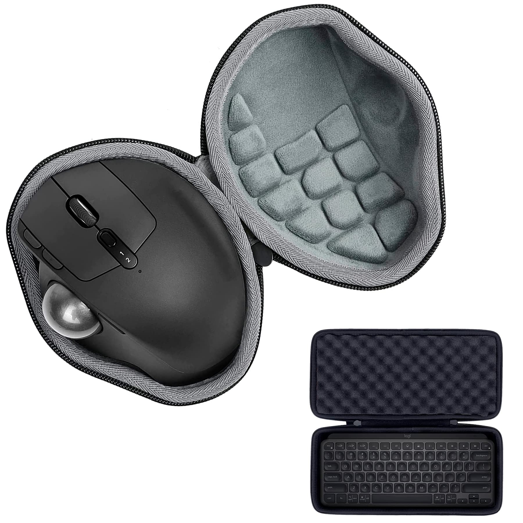 Logitech MX Ergo M575 Mouse & MX Keys Mini Keyboard Protective Hard Case - Durable Travel Storage for Wireless Ergonomic Mouse and Compact Keyboard (Home, Office, Business Travel)