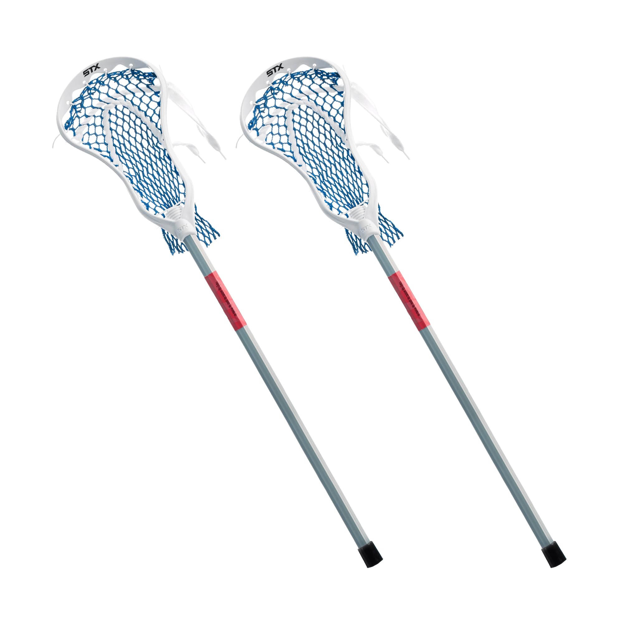 STX Fiddle STX 3-Player Lacrosse Game Set - Includes 2 Field Player Sticks, 1 Goalie Stick, Mini Goal & Balls (White/Grey) - Perfect for Backyard Games, Team Practice & Youth Sports Training