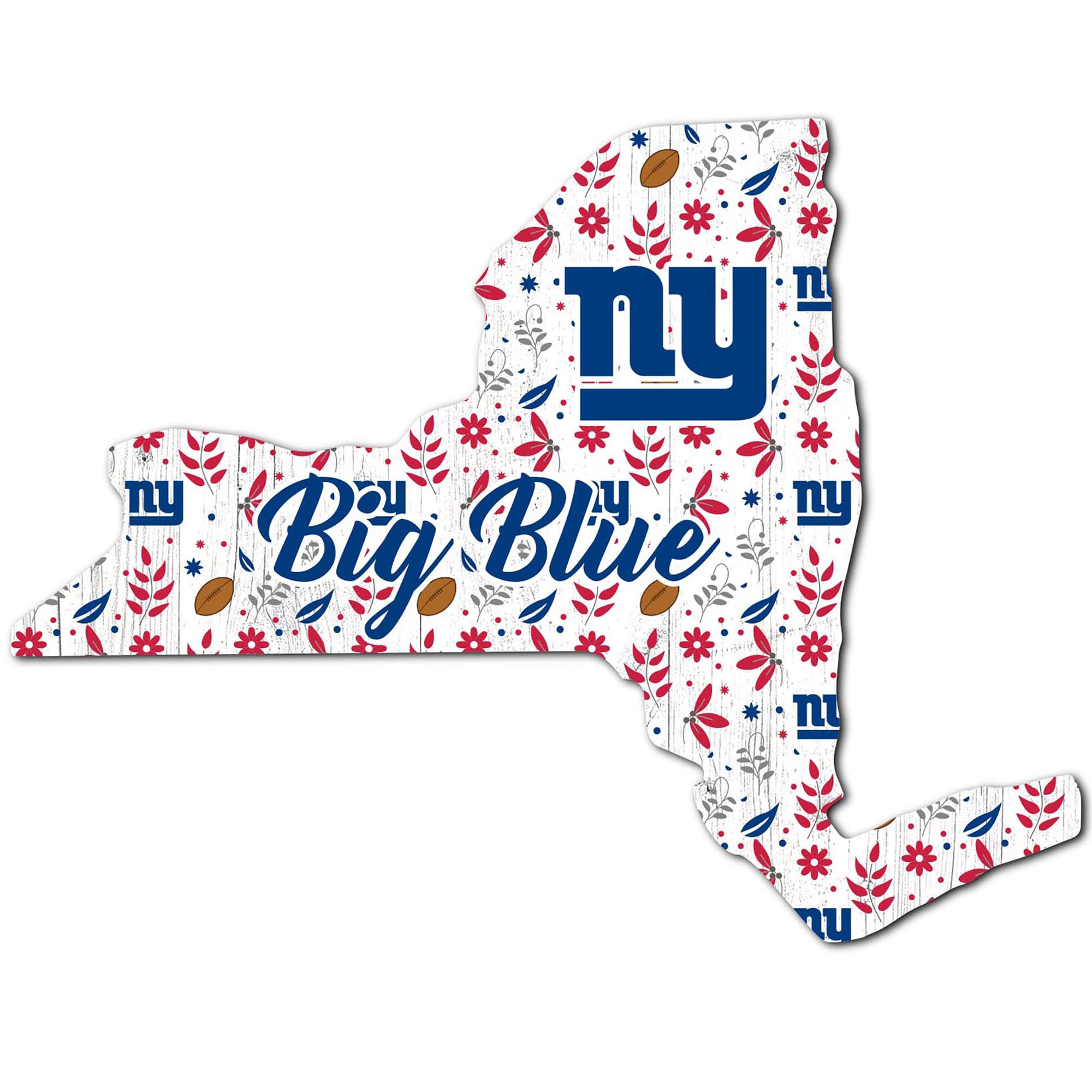 Fan Creations NFL 12-Inch Floral State Sign - Officially Licensed Football Team Decor for Home, Office & Game Room - Perfect for Sports Fans & Gifts