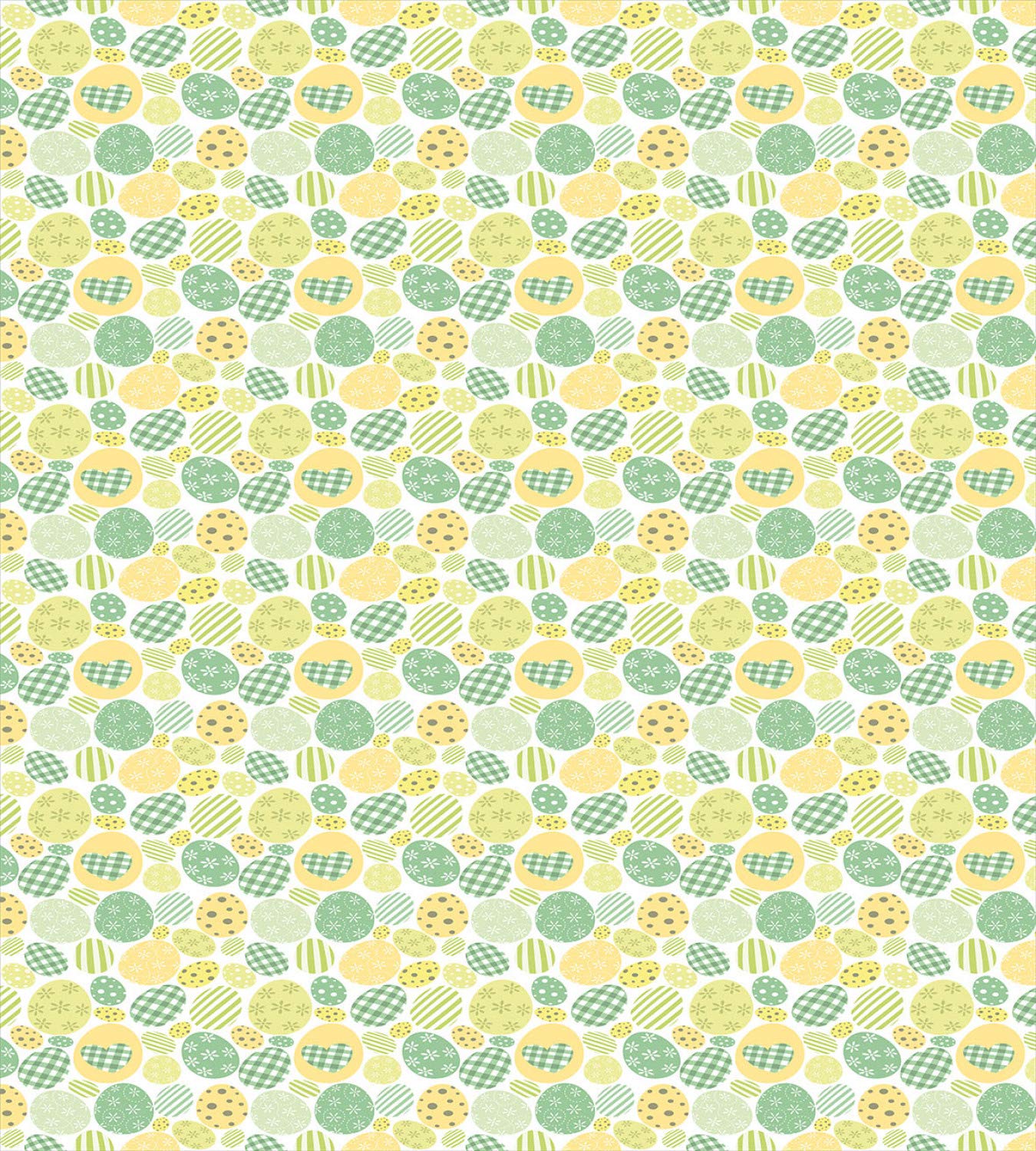 Ambesonne Easter Bunny Duvet Cover Set - Pastel Dyed Easter Eggs Holiday 3 Piece Bedding Set with 2 Pillow Shams, Queen Size, Pastel Yellow White - Perfect for Spring Decor, Easter Bedroom Decorations & Cozy Seasonal Home Styling