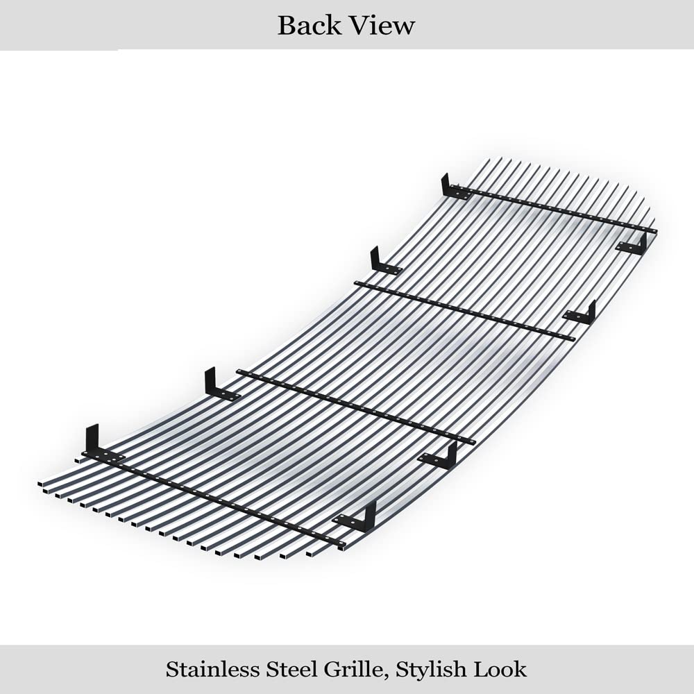 APS Stainless Steel SS Chrome Billet Front Grill Grille Insert Compatible with GMC Yukon & Denali 2015-2020 - G86328A | Durable Upper Main Replacement for Enhanced Vehicle Appearance & Off-Road Protection