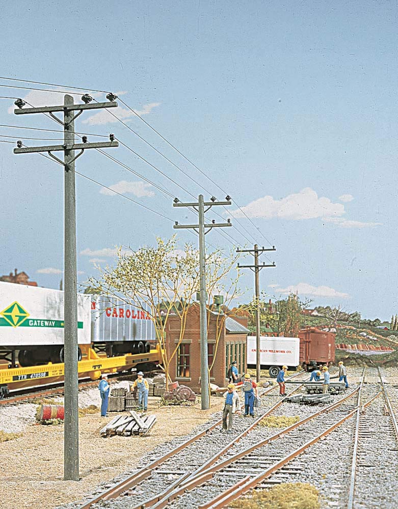 Heavy Duty Electric Utility Pole Set for Outdoor Power Lines - Durable & Weatherproof for Construction, Farm, and Rural Power Distribution