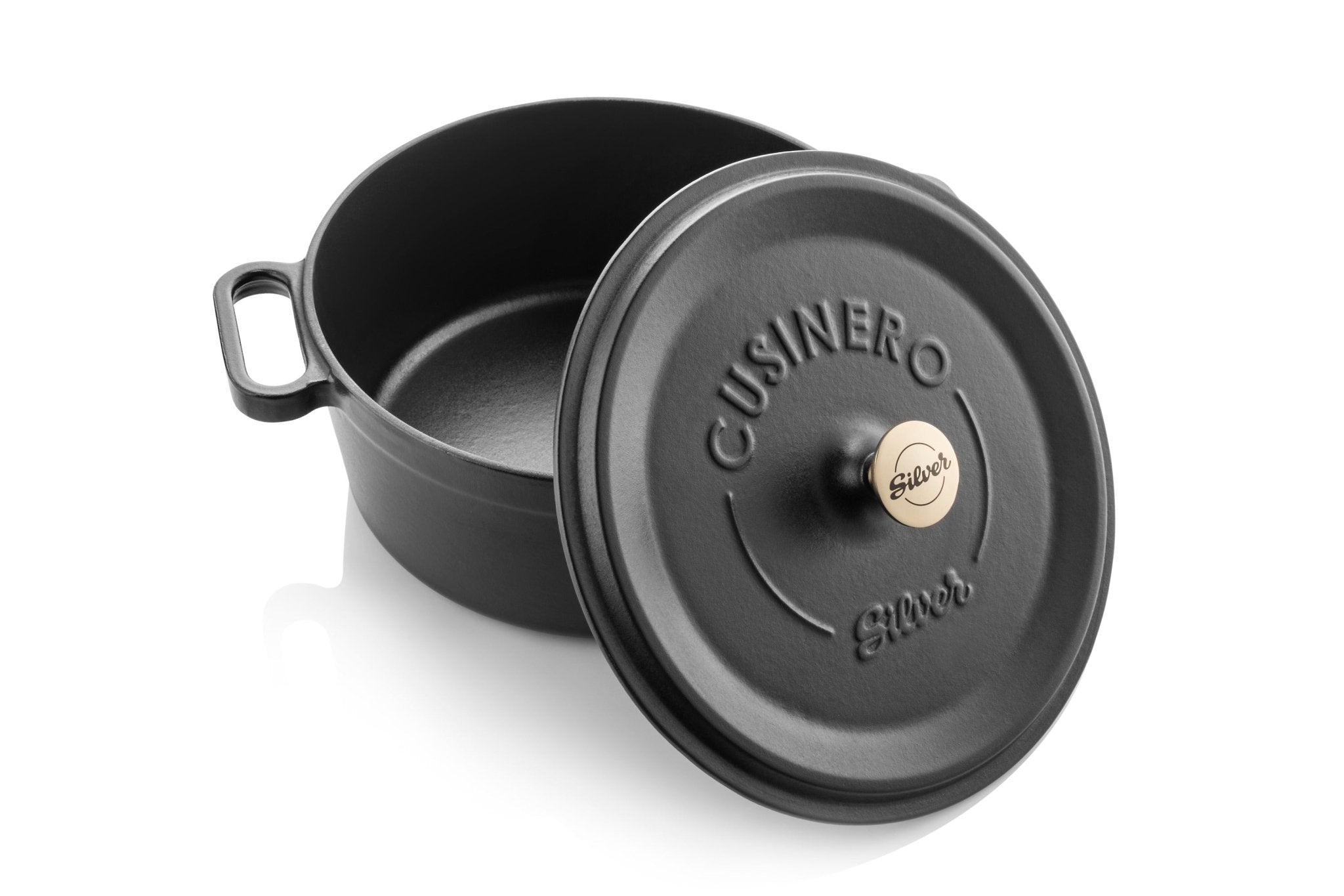 Premium Cusinero Cast Iron Dutch Oven – 4 Quart Enameled Deep Pot for Braising, Stewing & Baking – Heavy Duty Cookware for Stovetop & Oven Use