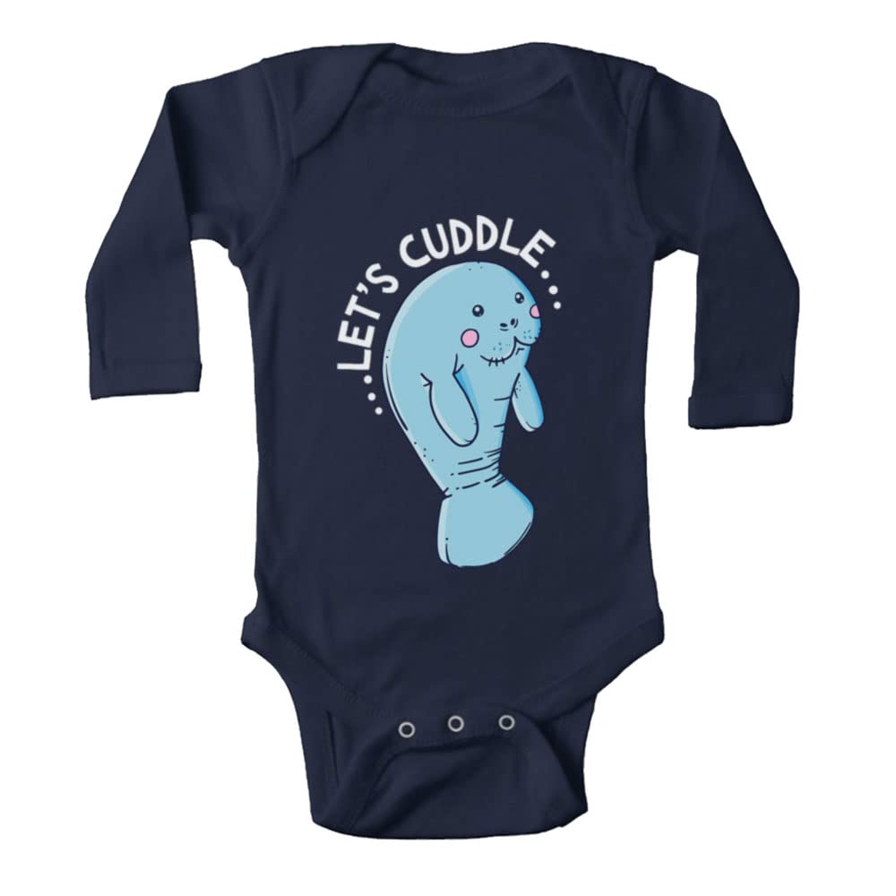 Funny Manatee Baby Crawl Clothes - Long Sleeve Unisex Infant Romper Bodysuit for Playtime & Photo Shoots