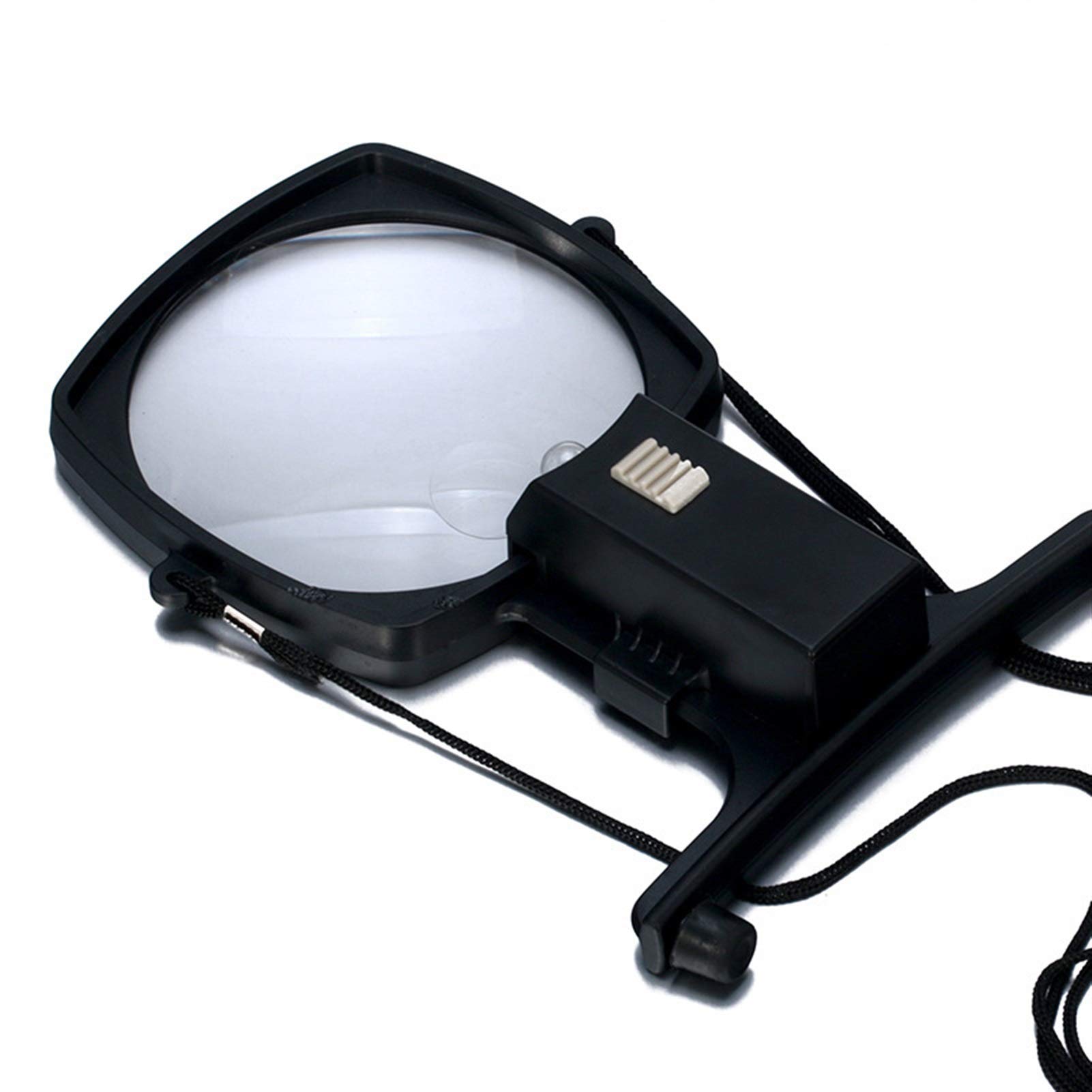 AWJ Chest-Mounted LED Magnifying Glass with Light - Hands-Free Reading Magnifier for Crafts, Jewelry Making & Close Work - Perfect for Seniors, Hobbyists & Professionals
