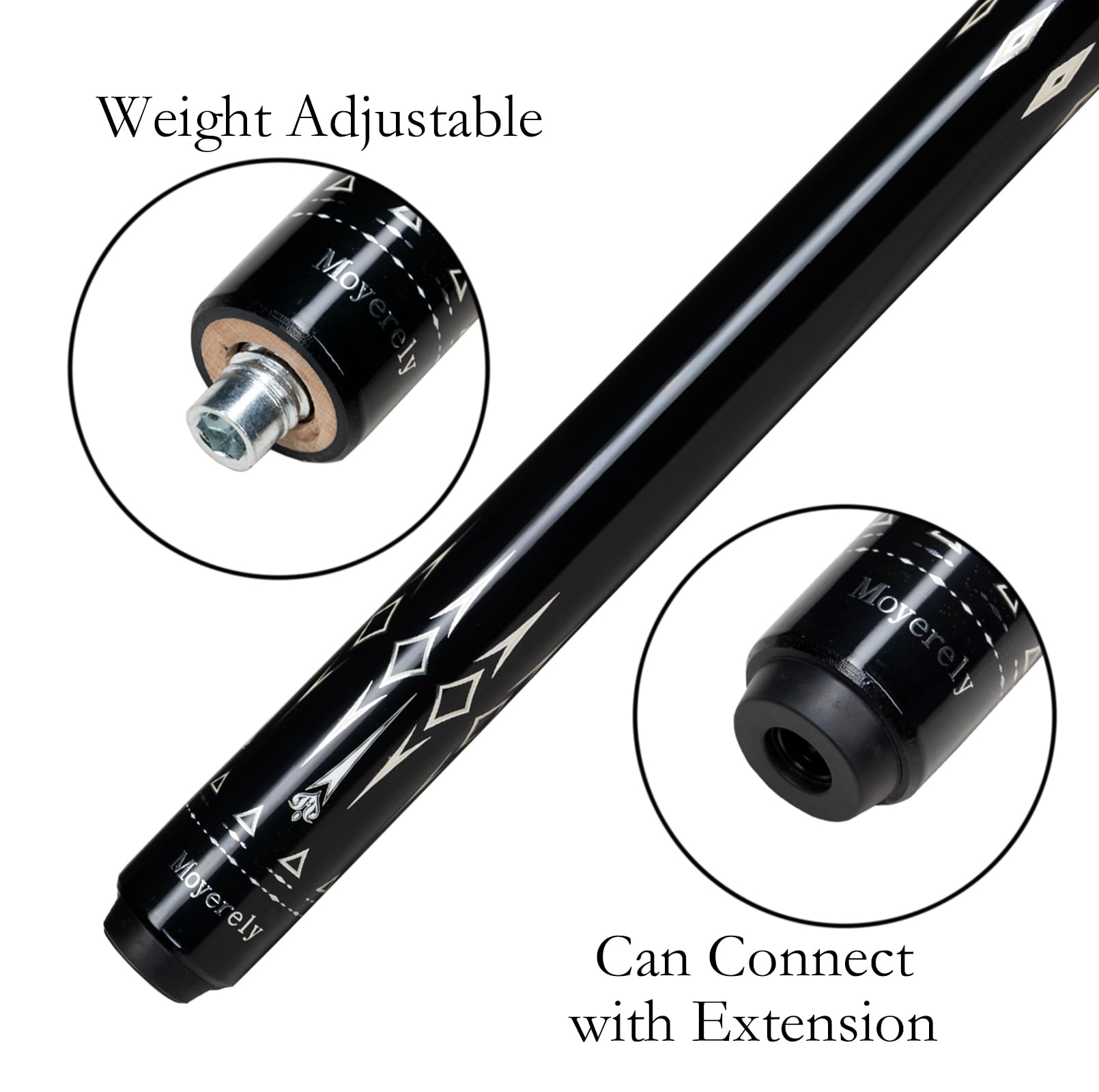 Premium Carbon Fiber Pool Cue Stick - 11.8mm/12.5mm Low Deflection Professional Billiard Cue with Protective Case | Ideal for Tournament Play & Home Pool Tables