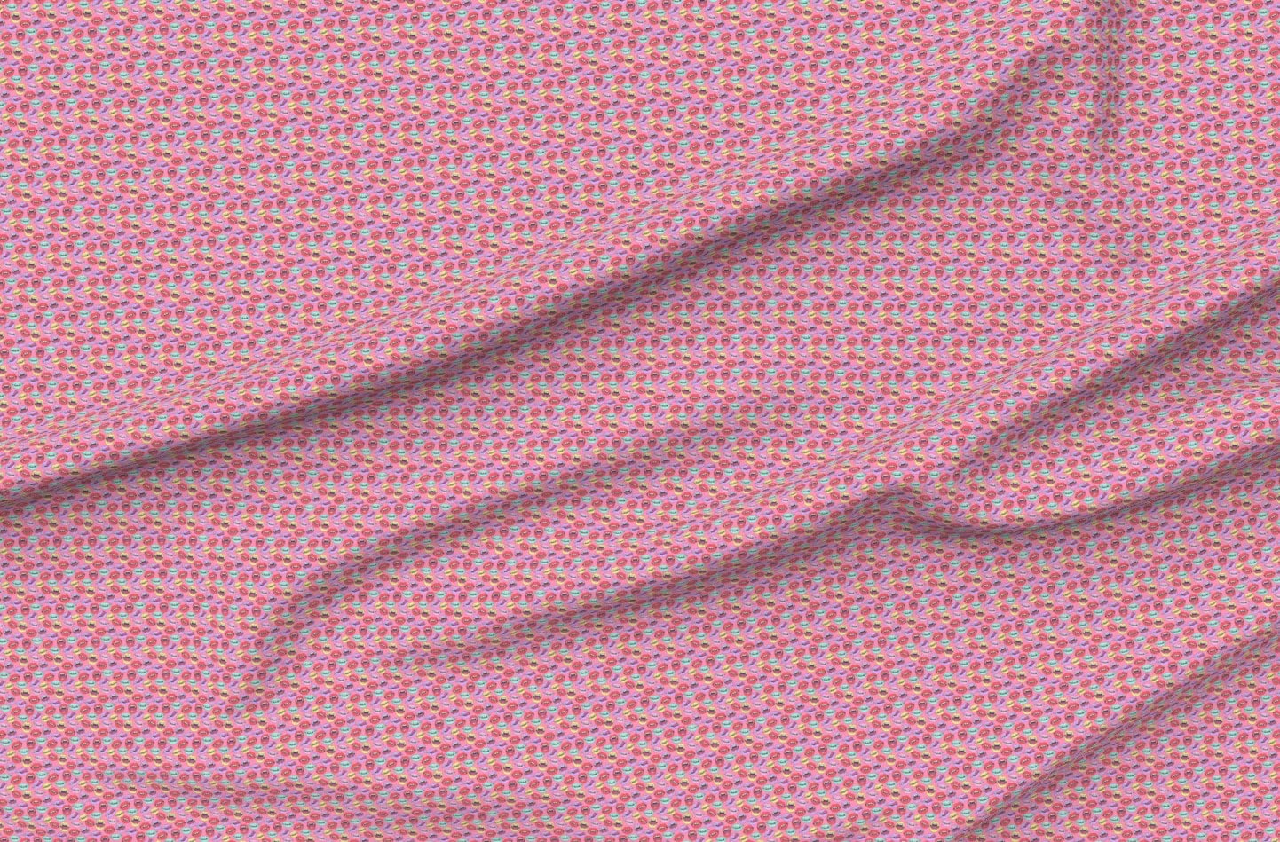 Vampire Lips Pink Small Pop Art Teeth Cute Candy Pattern Halloween Printed Petal Signature Cotton Fabric by The Yard - Sewing, Quilting, Apparel, Crafts & Home Decor - Perfect for Halloween Costumes, DIY Projects & Party Decorations
