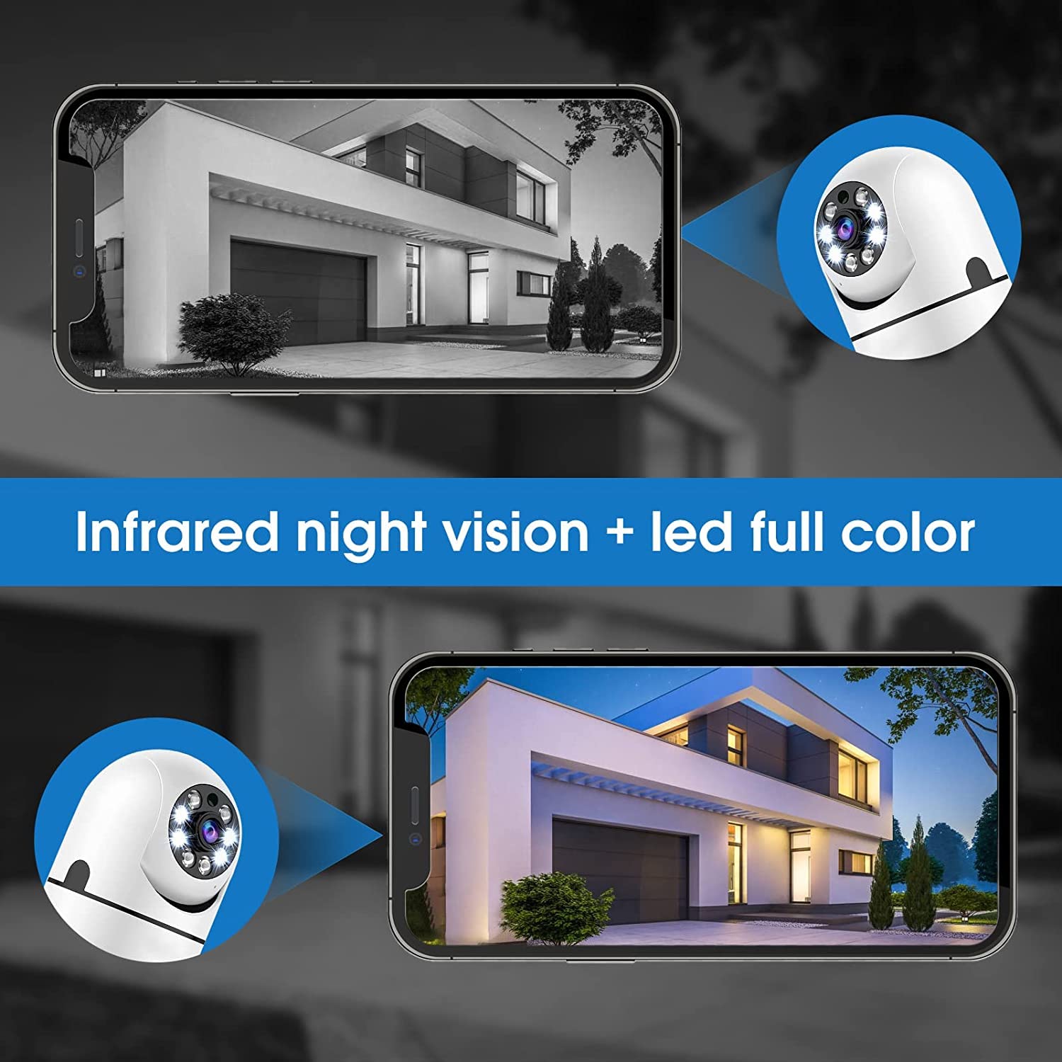 V380 Pro 1080p Wi-Fi PTZ Bulb Security Camera - 360° Wireless Indoor CCTV with Motion Sensor, Auto Tracking & LED Lights | 24/7 Smart Home Surveillance for Baby Monitor, Pet Camera & Night Vision Security
