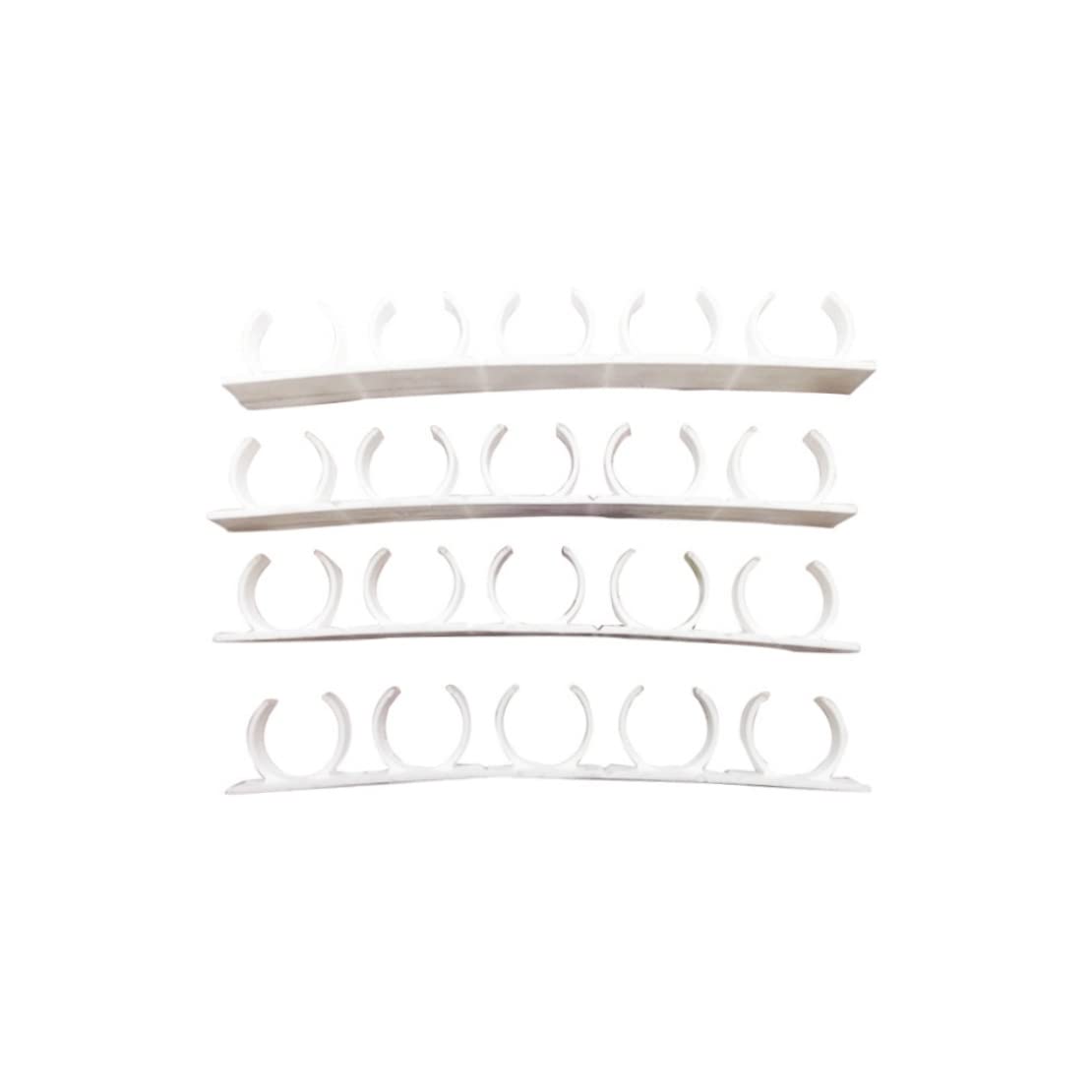 Eioflia 4-Piece Wall Mounted Spice Rack Set - Stackable Hanging Spice Organizer with Clips for Cabinet Doors - Space Saving Kitchen Storage Solution for Spices, Condiments & Utensils - Perfect for Small Kitchens, Pantries & RVs