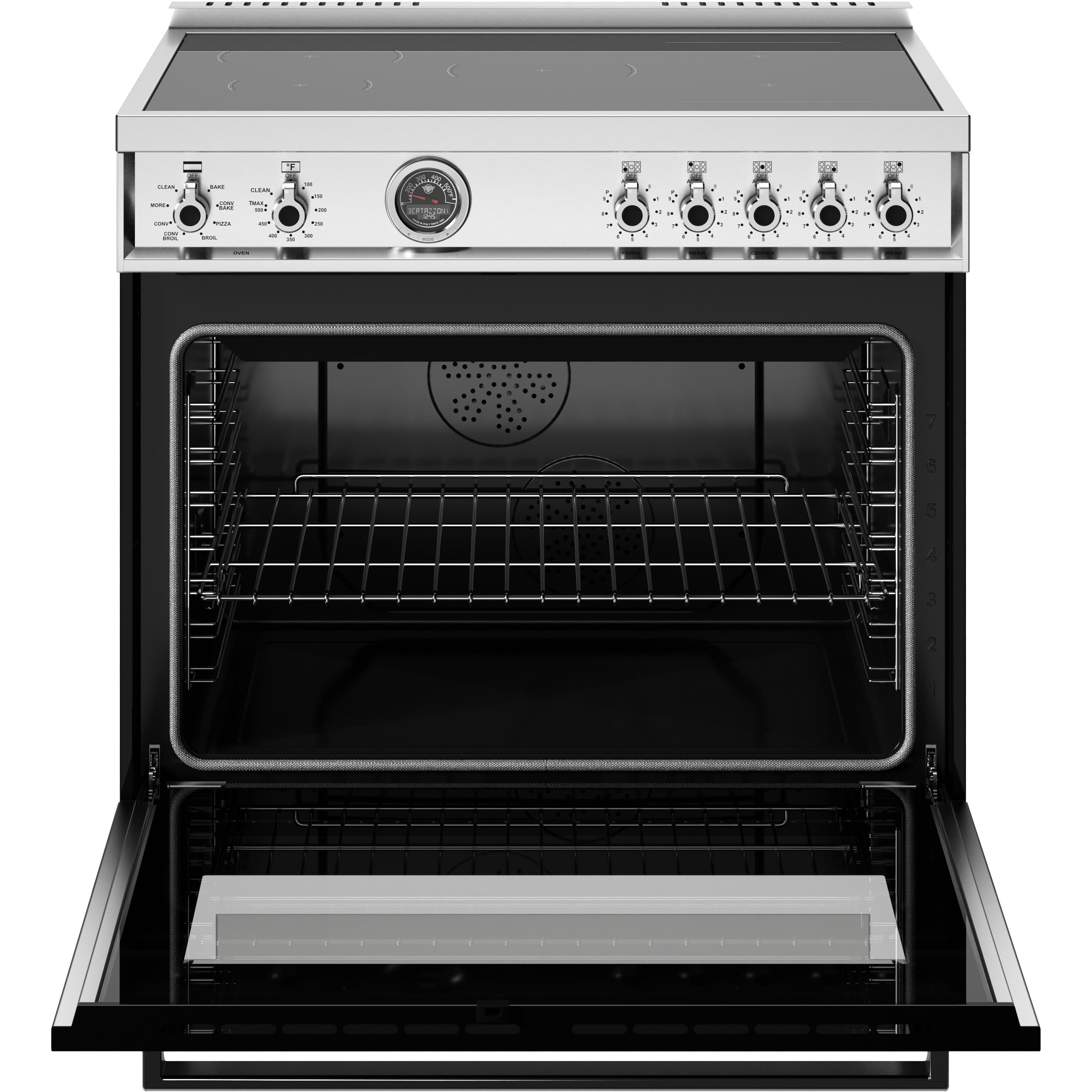 Bertazzoni PRO365ICFEPNET 36-Inch Freestanding Induction Range - Professional Grade Stainless Steel Cooktop for Modern Kitchens | Perfect for Home Chefs & Entertaining