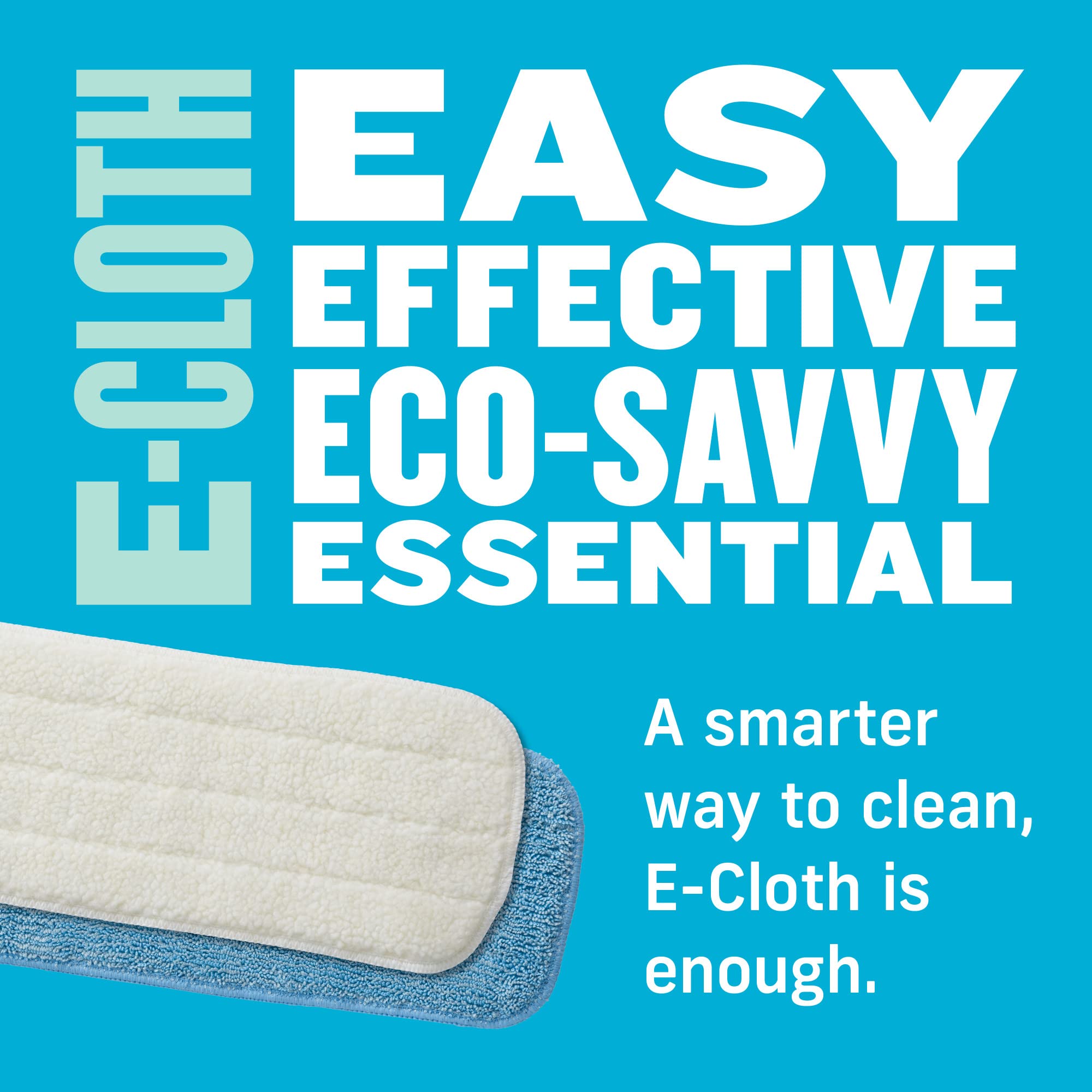 E-Cloth Deep Clean Mop Head Variety Pack - Blue & White (2 Pack) | Premium Microfiber Cleaning Pads for Floors & Hard Surfaces | Ideal for Kitchen, Bathroom & Tile Cleaning