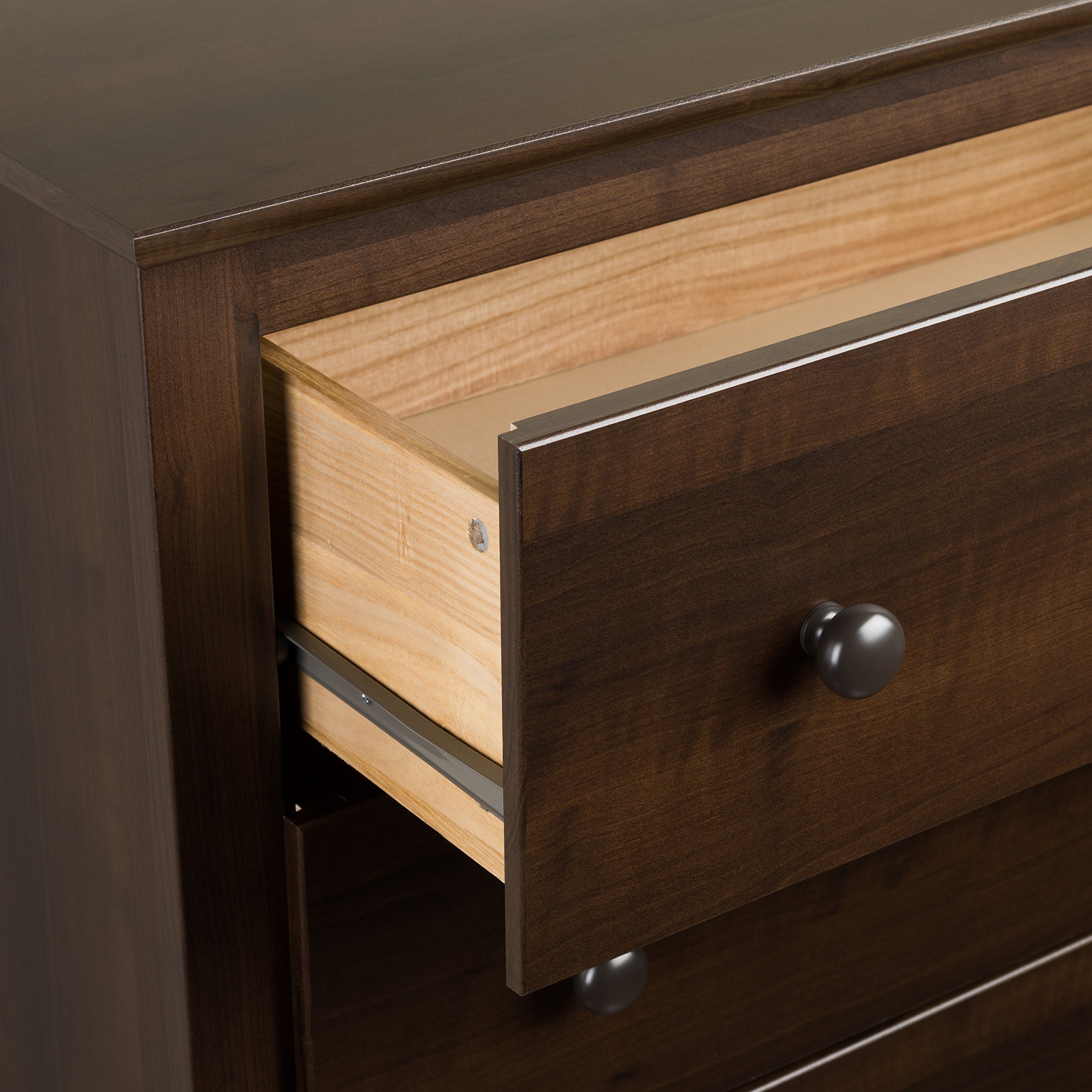 Prepac Fremont 6-Drawer Double Dresser with Nightstand - Espresso Brown Bedroom Furniture Set for Master Bedroom, Guest Room & Dorm Organization