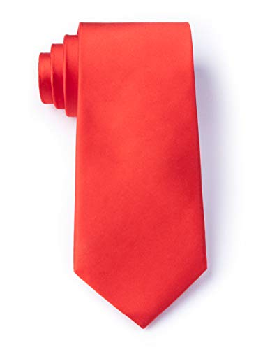 Vibrant Candy Apple Red Silk Extra Long Necktie - Elegant Formal Wear for Weddings, Business Meetings & Special Occasions