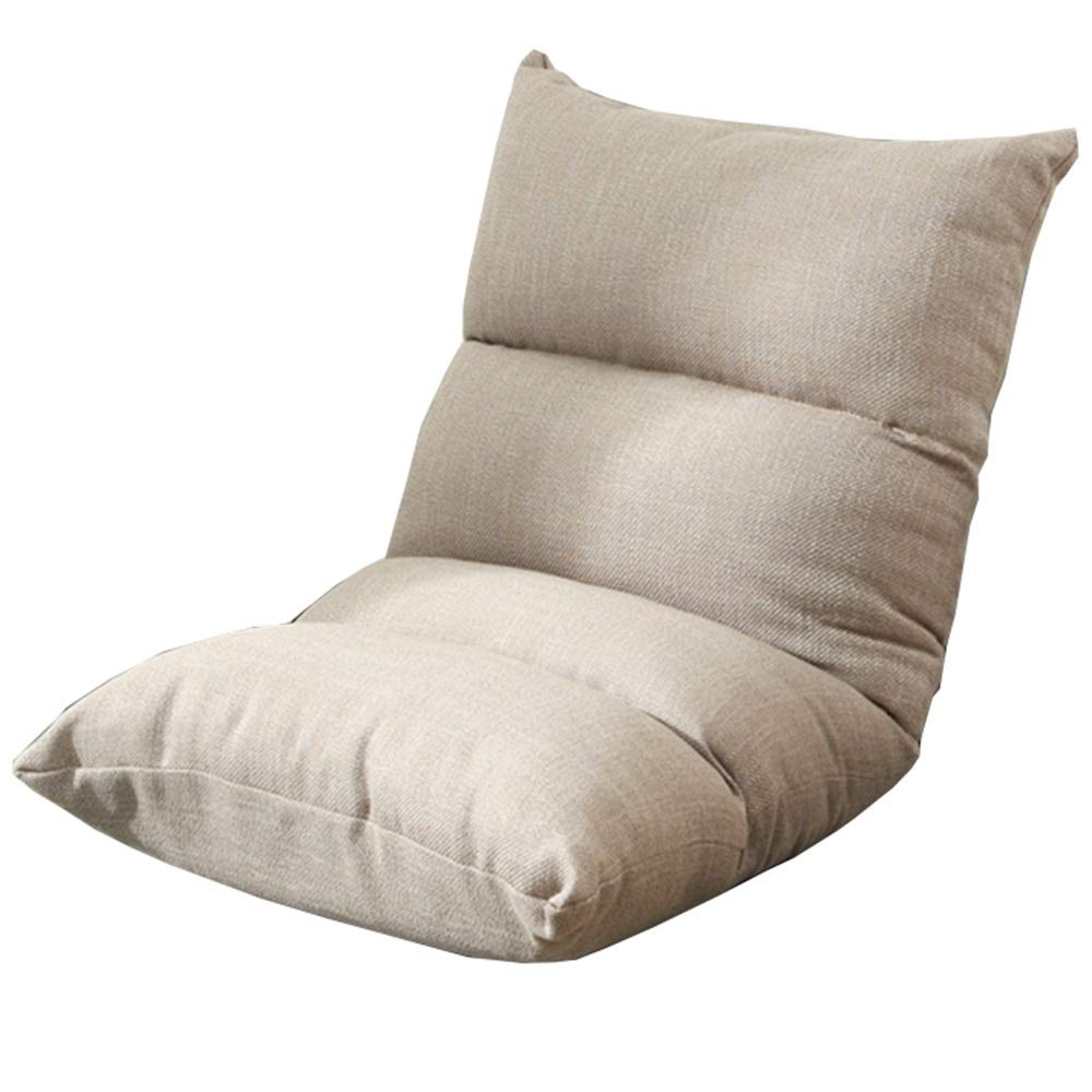 Adjustable Folding Gaming Sofa Chair for Adults - Breathable Cotton Linen Lazy Sofa for Living Room, Reading, Gaming & Meditation - Comfortable Floor Cushion (Gray) - Perfect for Small Spaces, Game Rooms & Relaxation