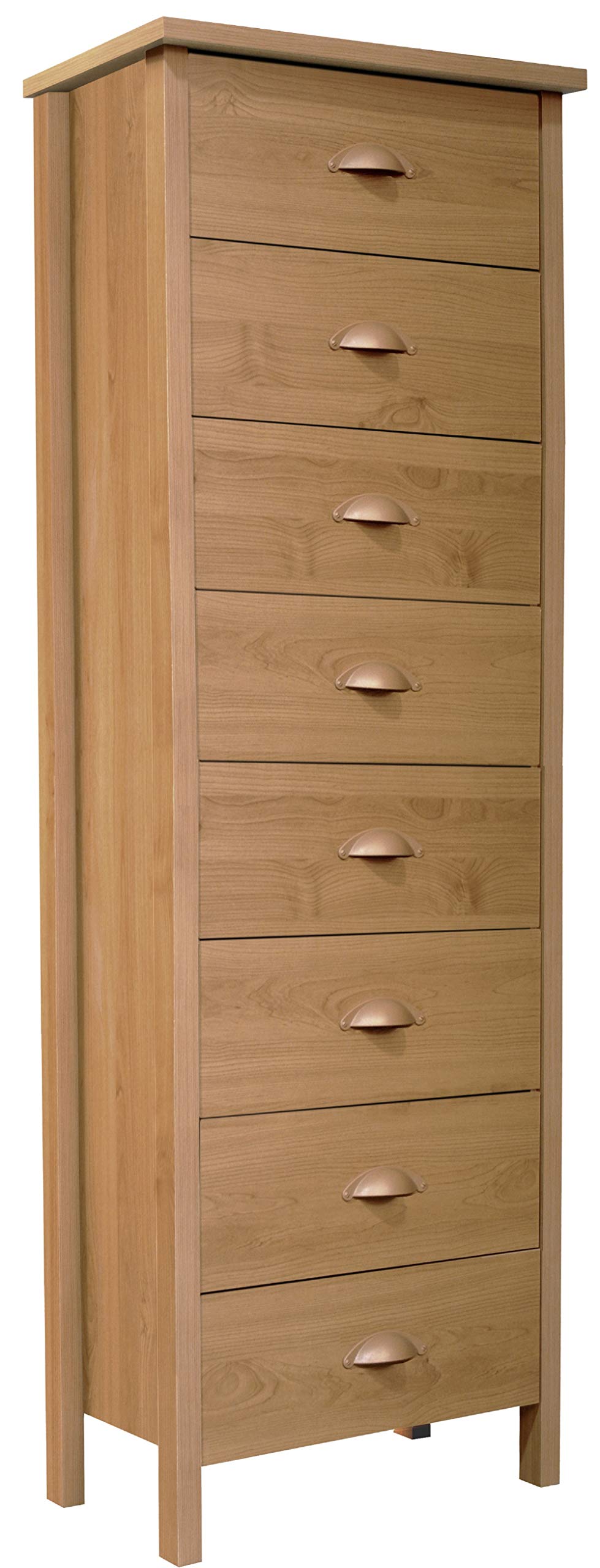 Venture Horizon 8-Drawer Oak Lingerie Dresser - Perfect for Bedroom Organization & Closet Storage