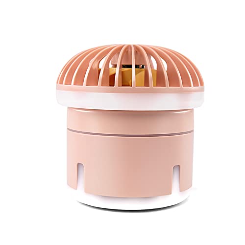 Mini USB Rechargeable Personal Desk Fan with 350ml Water Tank - 3 Speed Cooling Fan & Misting Modes, Ultra Lightweight Portable for Kids, Students, Office, Bedroom, Outdoor Use - Perfect for Travel, Camping, and Hot Summer Days (Pink)