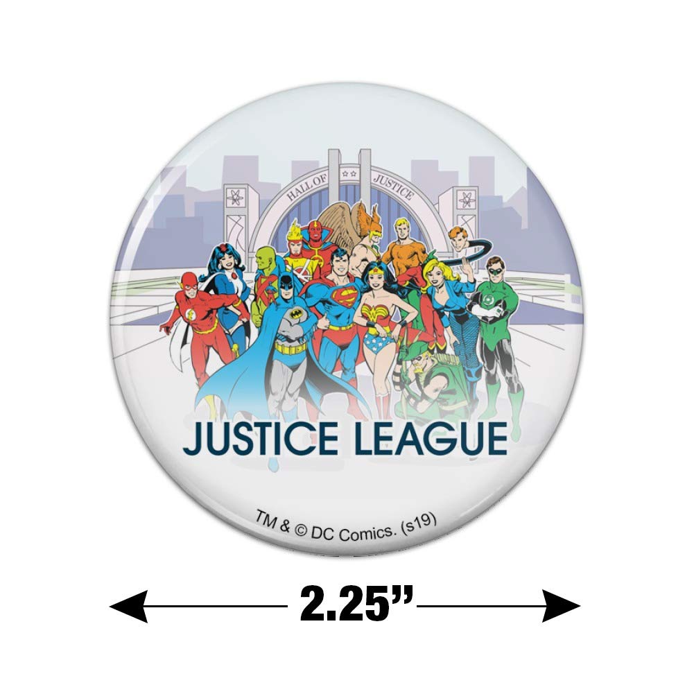 Justice League Hall of Justice Refrigerator Magnet - Superhero Fridge Decor for DC Comics Fans - Perfect for Kitchens, Offices & Dorm Rooms