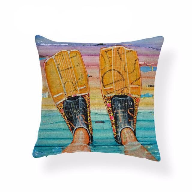 Coastal Vibe Series - Beach Home Decor Collection | Nautical & Boho Style Wall Art, Pillows & Décor for Beach House, Living Room & Bedroom