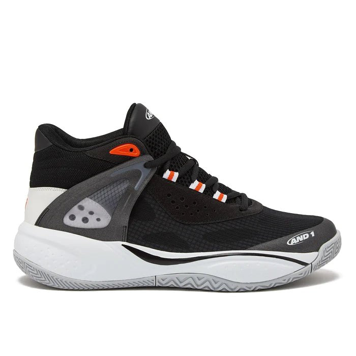 AND 1 Men's Revel Mid Black Basketball Shoes - High-Top Performance Sneakers for Court Play & Street Style