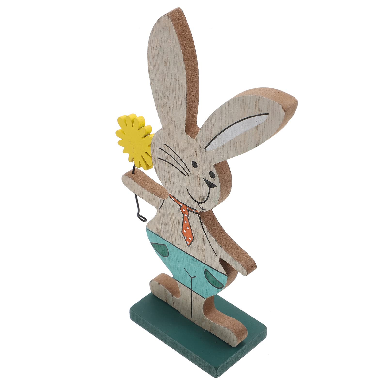 ARTIBETTER Easter Wooden Bunny Tabletop Decor - Spring Rabbit Wooden Ornament, Freestanding Centerpiece for Dining Room, Easter Party Supplies | Perfect for Home Decor, Easter Celebrations & Spring Table Settings