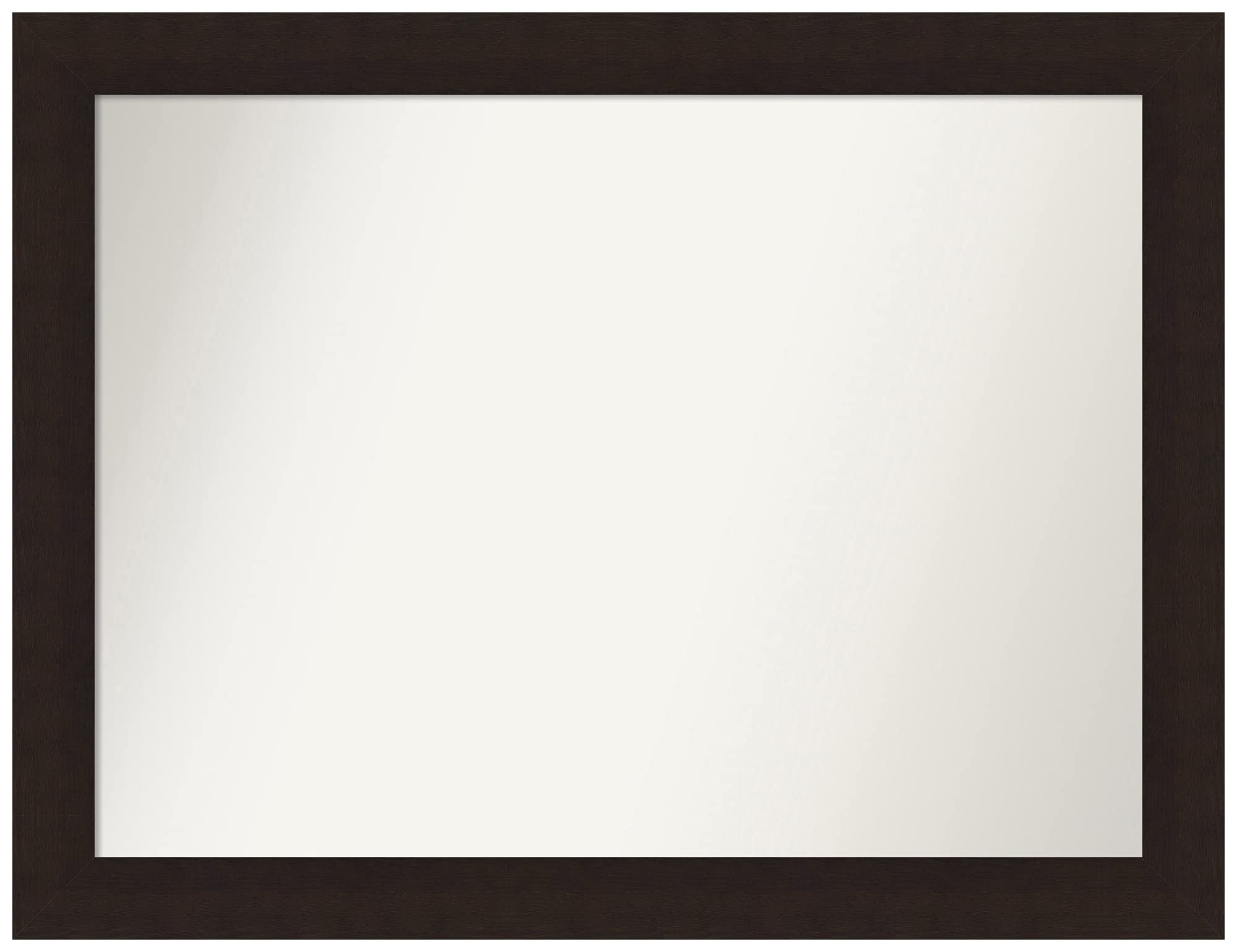 Amanti Art Non-Beveled Rectangle Wall Mirror with Carlisle Espresso Wood Frame - 26x34 Inches (Custom Sizes Available) - Elegant Bathroom, Living Room, or Bedroom Decor - Brown Finish