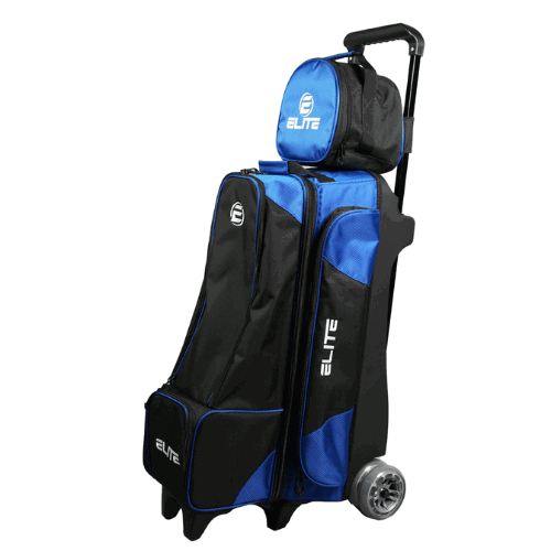 ELITE Deluxe 3 4 5 Bowling Ball Roller Bag - Heavy Duty Bowling Ball Carrier with Wheels for Men & Women - Perfect for League Play, Tournaments & Practice Sessions