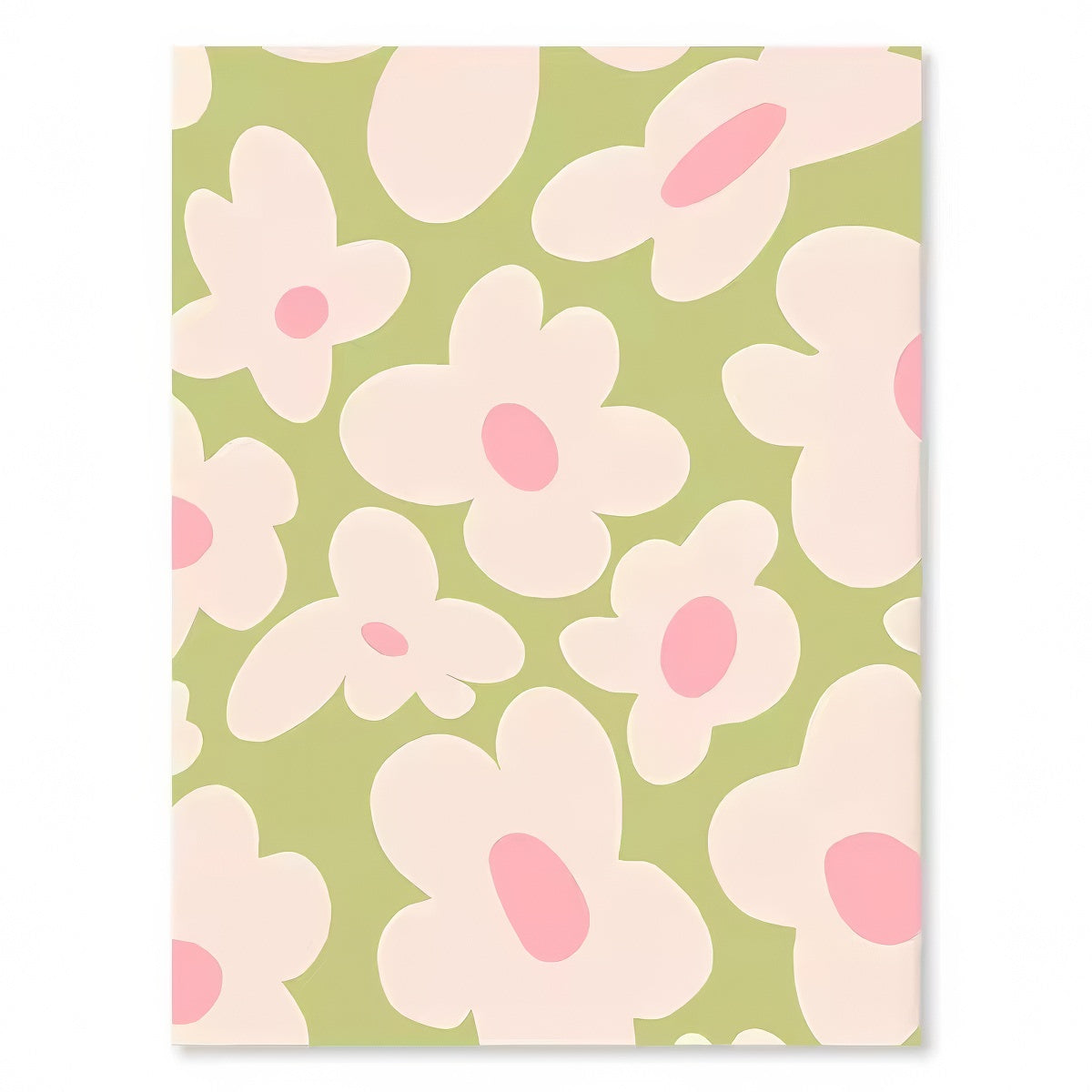 Sage Green Wavy Pop Art Canvas Poster - Modern Abstract Wall Decor for Living Room, Bedroom & Office